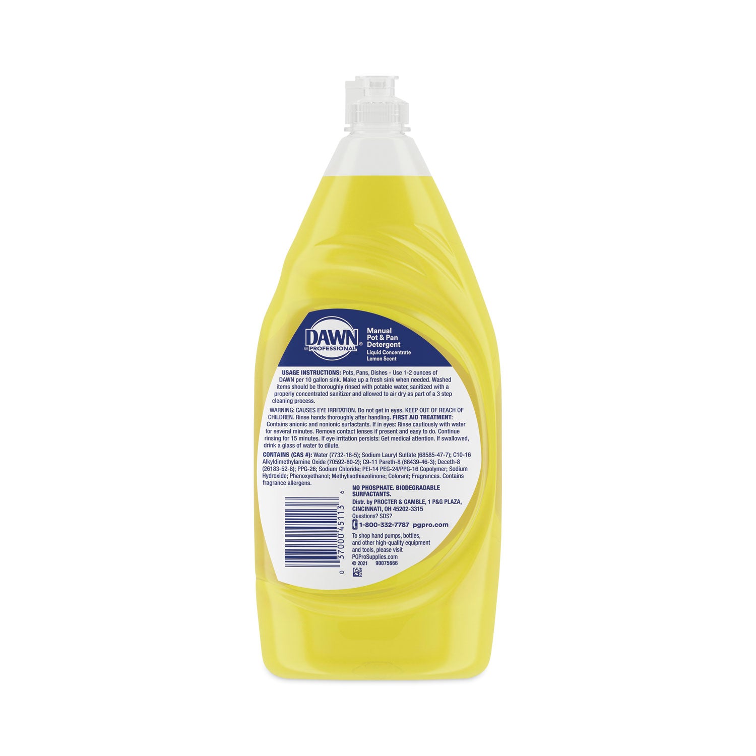 Dawn® Professional Manual Pot/Pan Dish Detergent, Lemon, 38 oz Bottle, 8/Carton