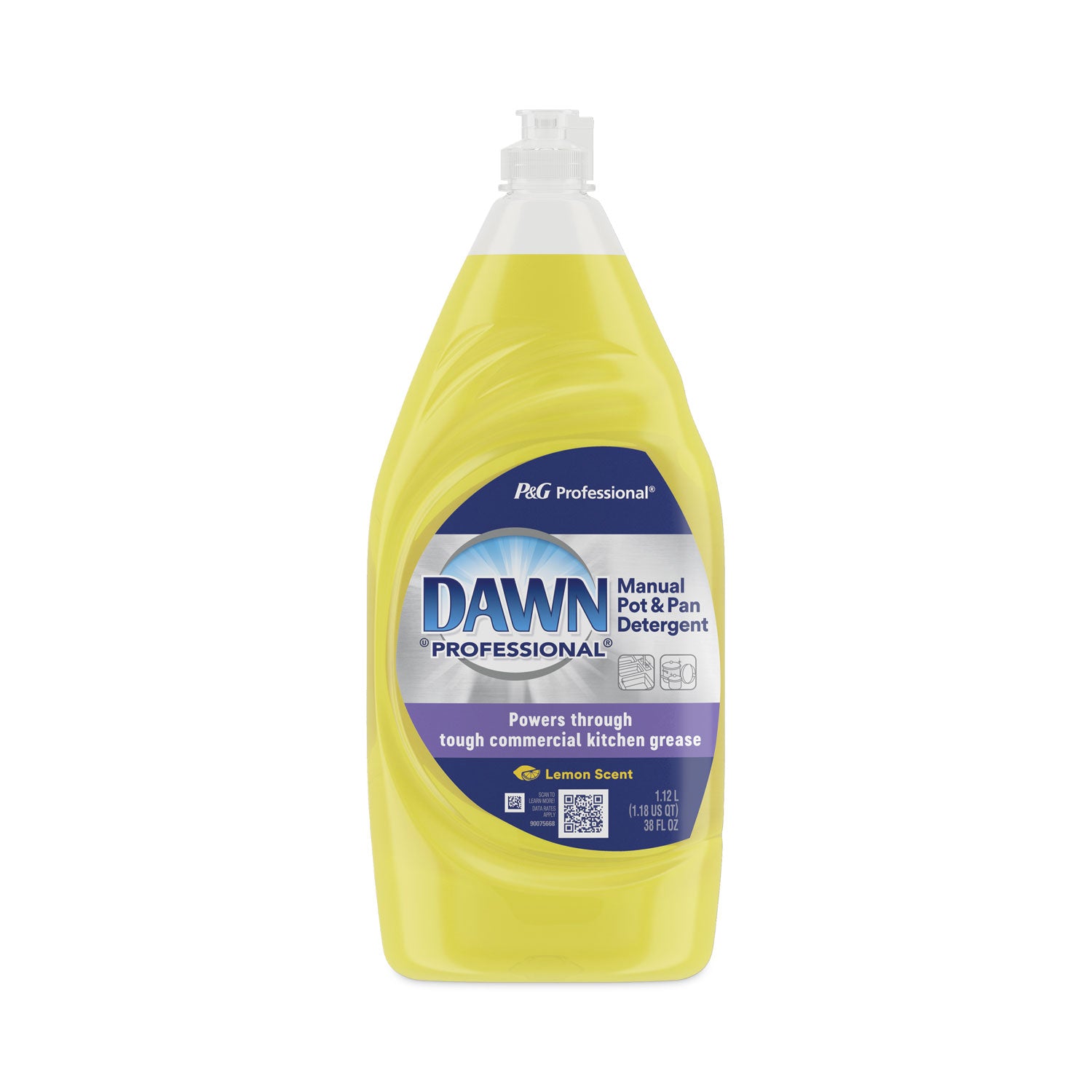 Dawn® Professional Manual Pot/Pan Dish Detergent, Lemon, 38 oz Bottle, 8/Carton