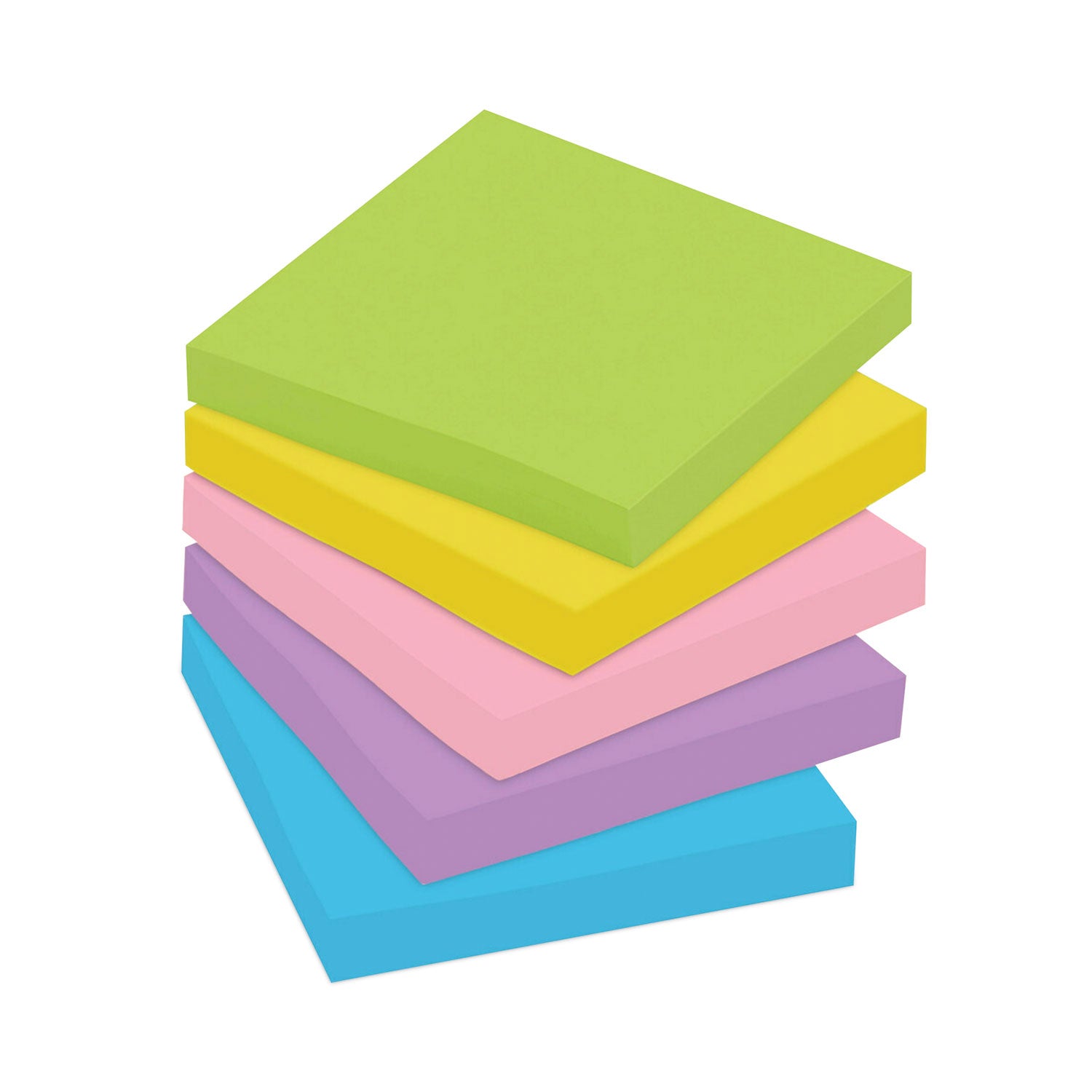 Post-it® Notes Original Pads in Floral Fantasy Collection Colors, Cabinet Pack, 3" x 3", 100 Sheets/Pad, 18 Pads/Pack