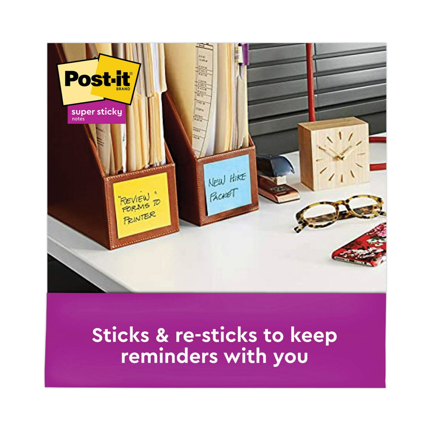 Post-it® Dispenser Notes Super Sticky Pop-up 3 x 3 Note Refill, 3" x 3", Playful Primaries Collection Colors, 90 Sheets/Pad, 6 Pads/Pack