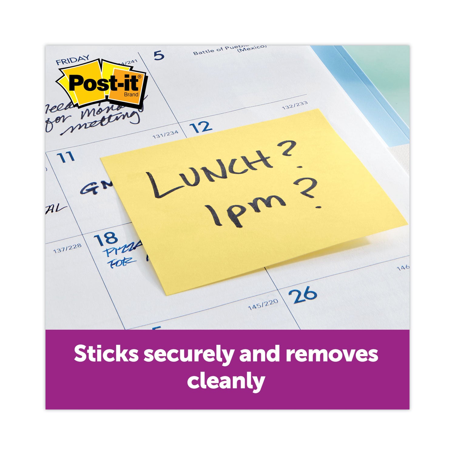 Post-it® Dispenser Notes Super Sticky Pop-up 3 x 3 Note Refill, 3" x 3", Canary Yellow, 90 Sheets/Pad, 12 Pads/Pack