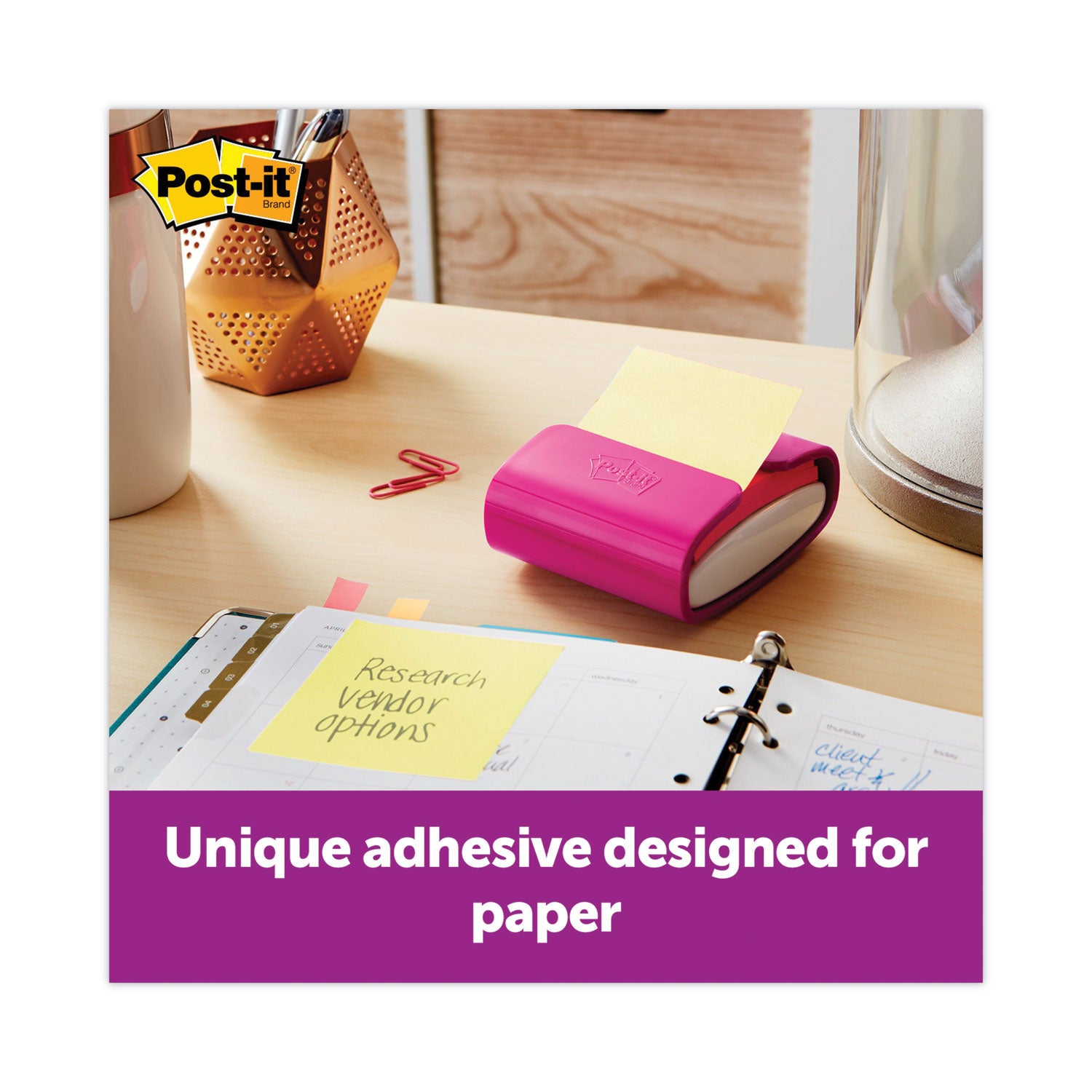 Post-it® Dispenser Notes Super Sticky Pop-up 3 x 3 Note Refill, 3" x 3", Canary Yellow, 90 Sheets/Pad, 12 Pads/Pack