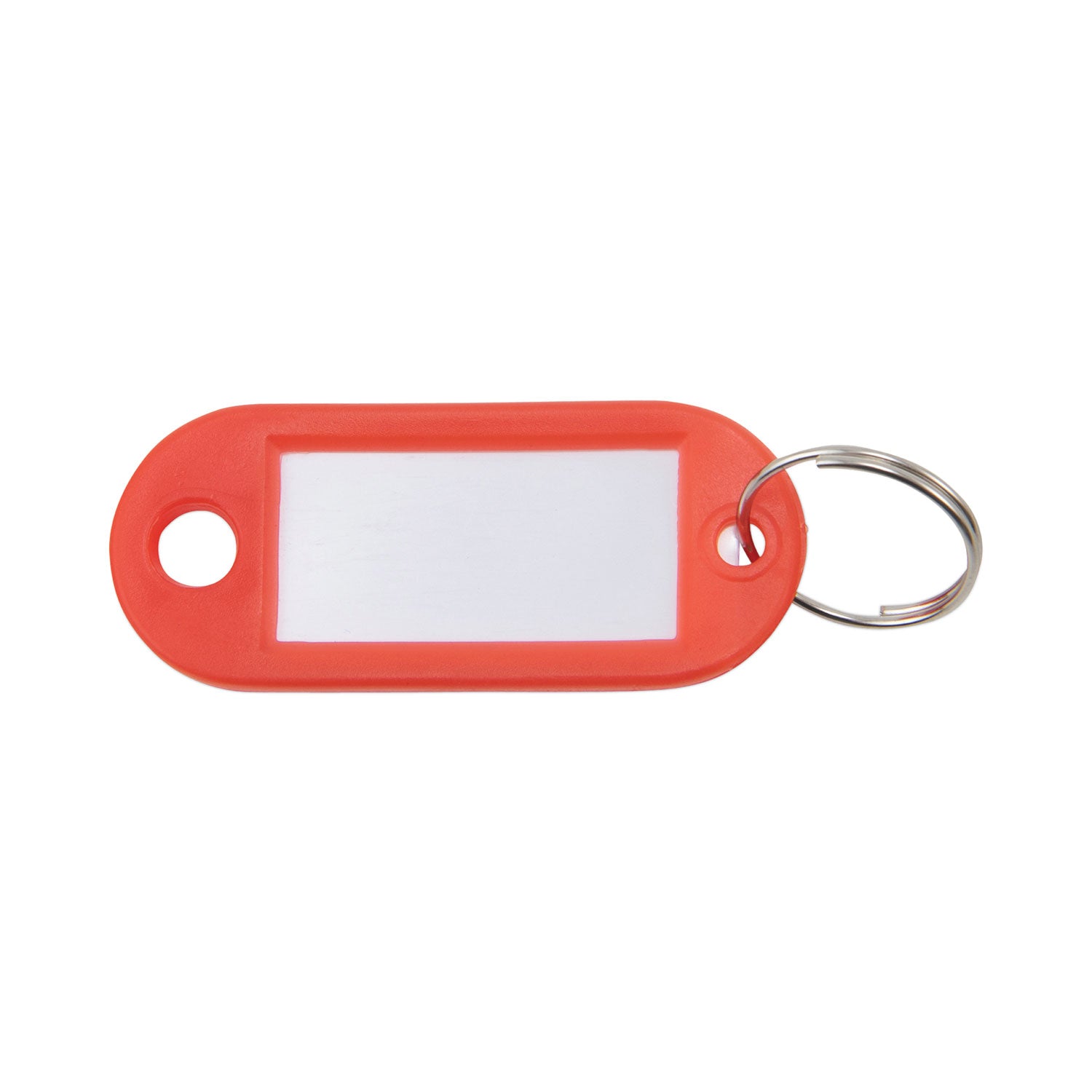 Advantus Key Tags Label Window, 0.88 x 0.19 x 2, Red, 6/Pack