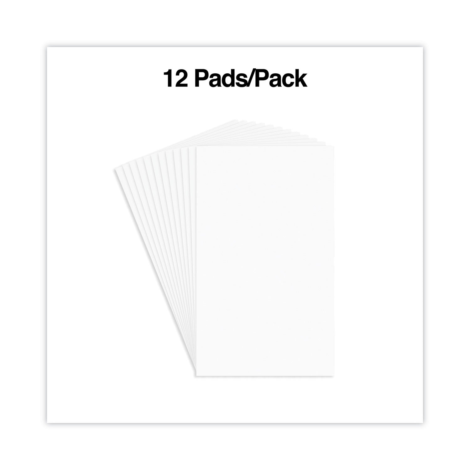 Universal® Scratch Pads, Unruled, 3 x 5, White, 100 Sheets, 12/Pack