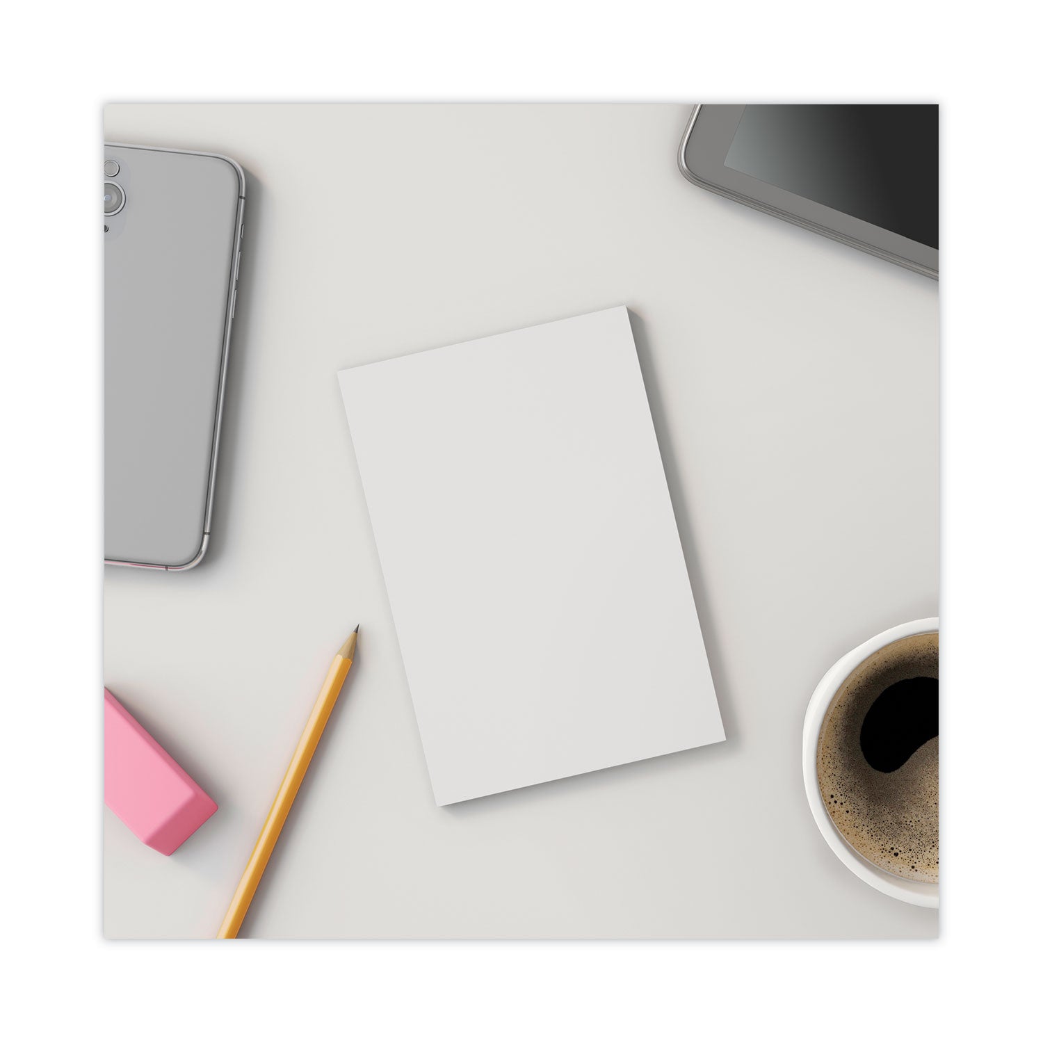 Universal® Loose White Memo Sheets, 4 x 6, Unruled, Plain White, 500/Pack