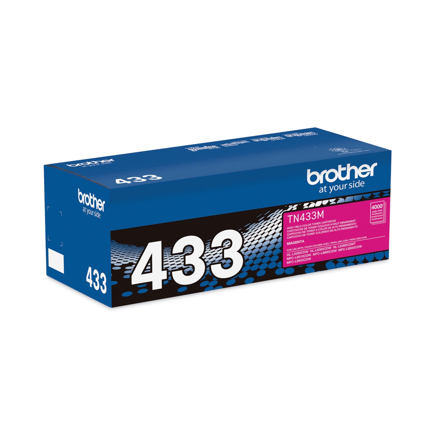 Brother TN433M High-Yield Toner, 4,000 Page-Yield, Magenta