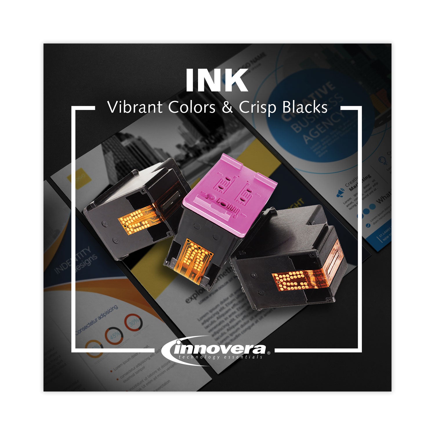 Innovera® Remanufactured Tri-Color Ink, Replacement for 67XL (3YM58AN), 200 Page-Yield