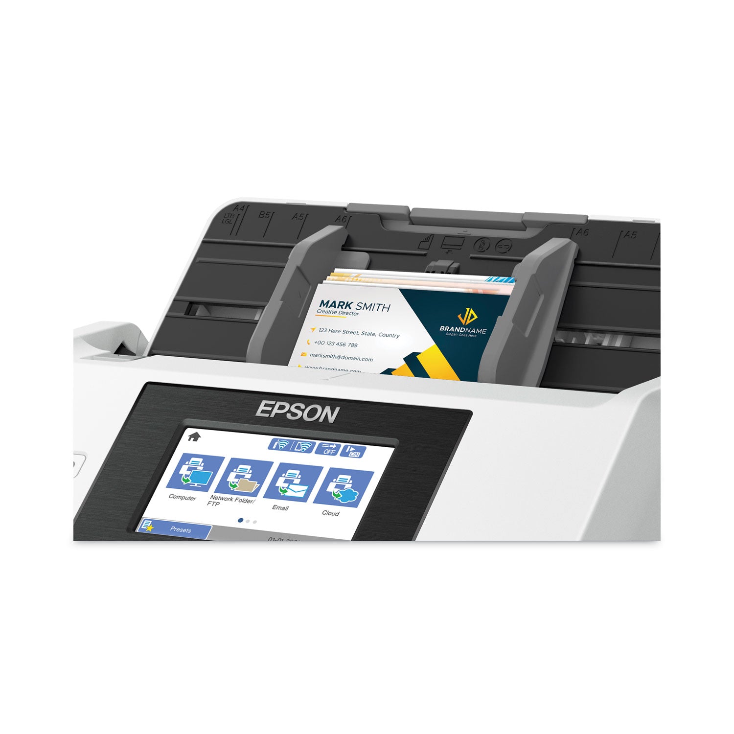 Epson® DS-790WN Wireless Network Color Document Scanner, 600 dpi Optical Resolution, 100-Sheet Duplex Auto Document Feeder