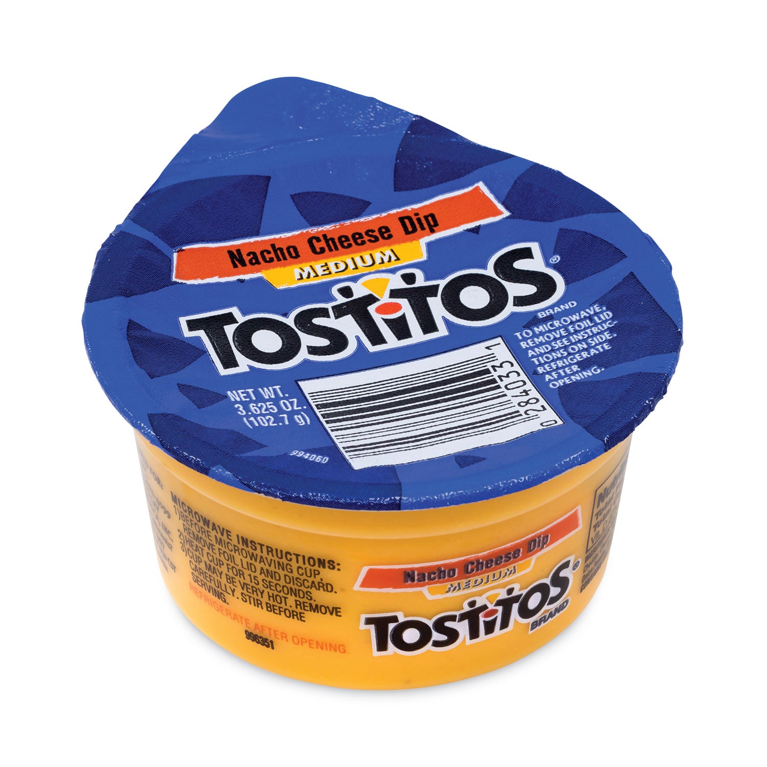 Nacho Cheese Dip ToGo Cups, 3.63 oz Cup, 30/Carton