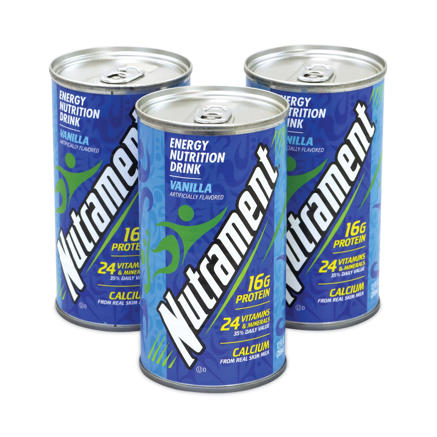 Nutrament® Energy Nutrition Drink, Vanilla, 12 oz Can, 12/Carton