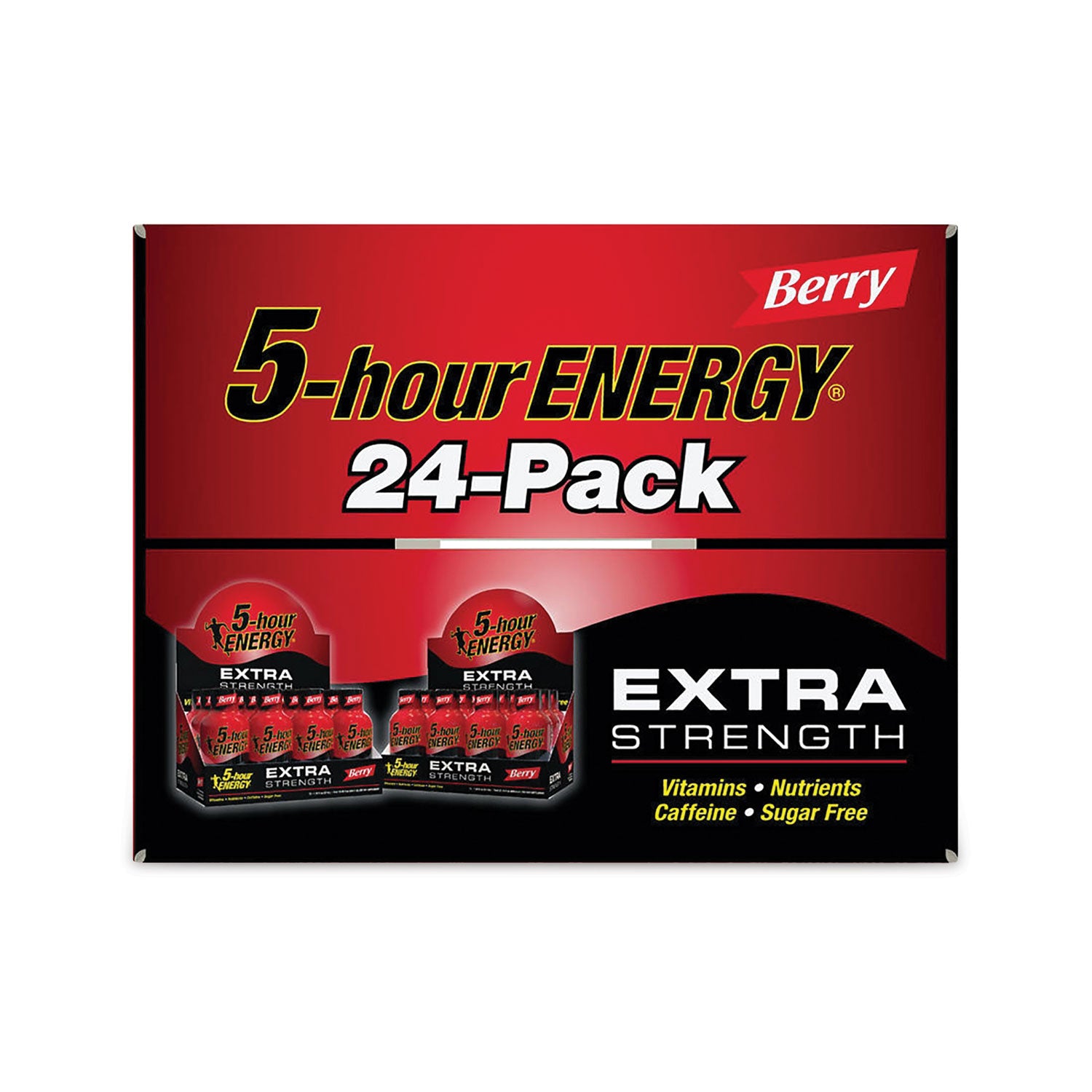 5-hour ENERGY® Extra Strength Energy Drink, Berry, 1.93 oz Bottle, 24/Carton