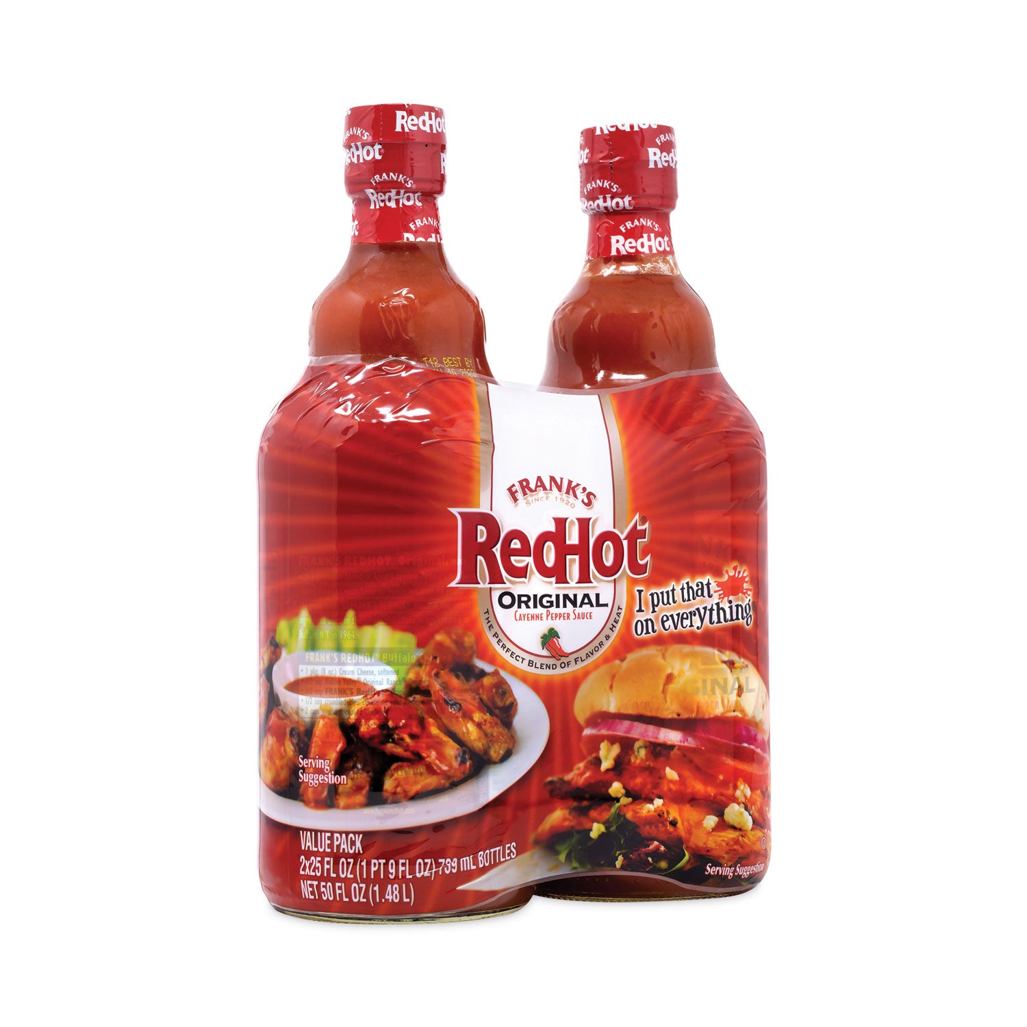 Frank's RedHot® Original Hot Sauce, 25 oz Bottle, 2/Pack