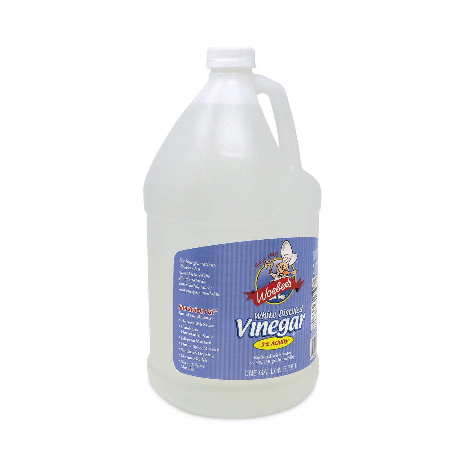 White Distilled Vinegar, 1 gal Bottle, 6/Carton