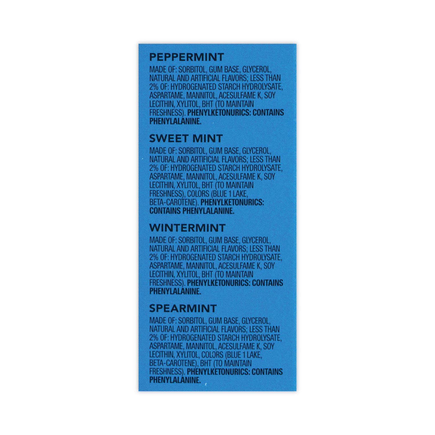 Orbit® Sugar-Free Chewing Gum Variety Box, Four Mint Flavors, 14 Pieces/Pack, 18 Packs/Carton