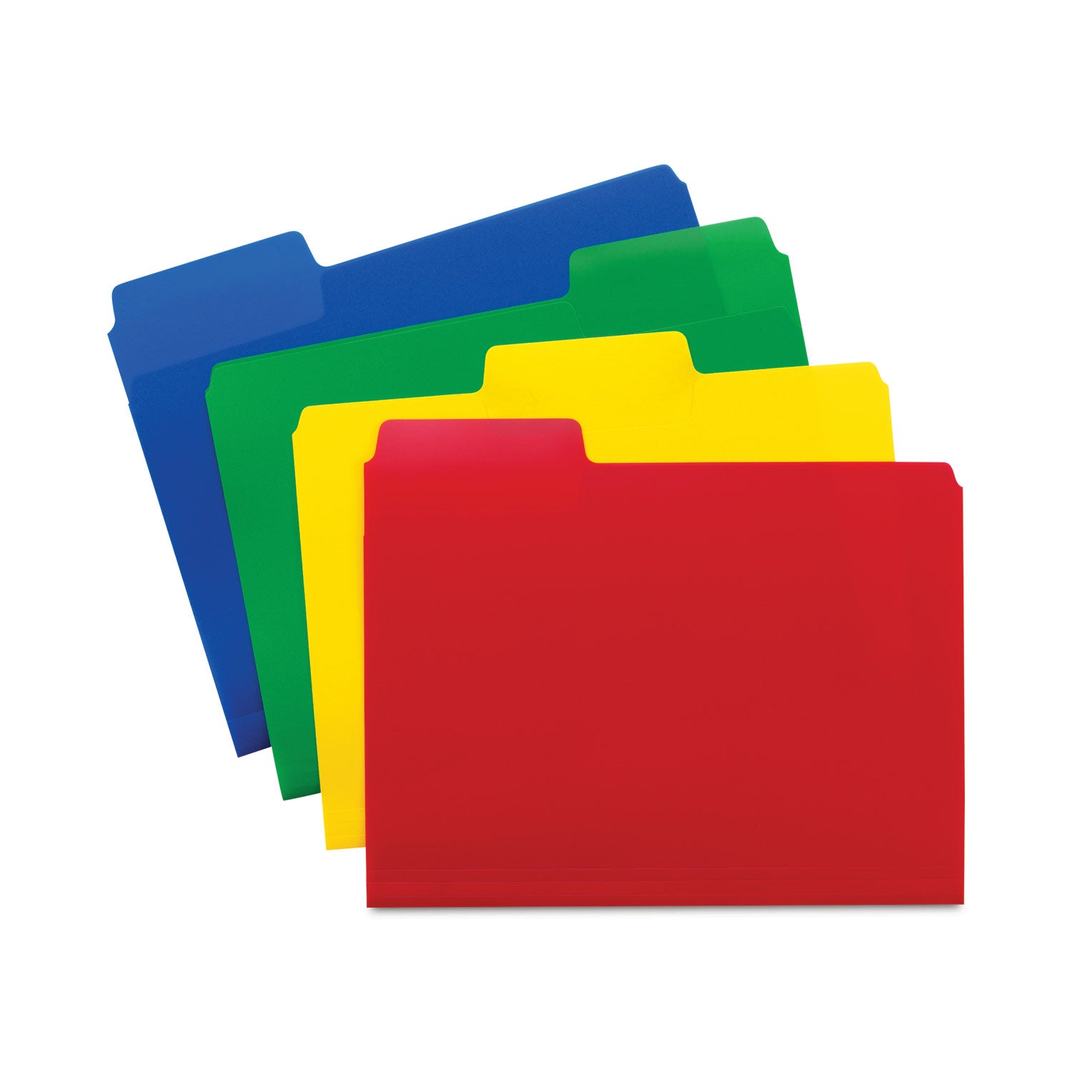 Smead™ SuperTab Top Tab File Folders, 1/3-Cut Tabs: Assorted, Letter Size, 0.75" Expansion, Polypropylene, 12/Pack