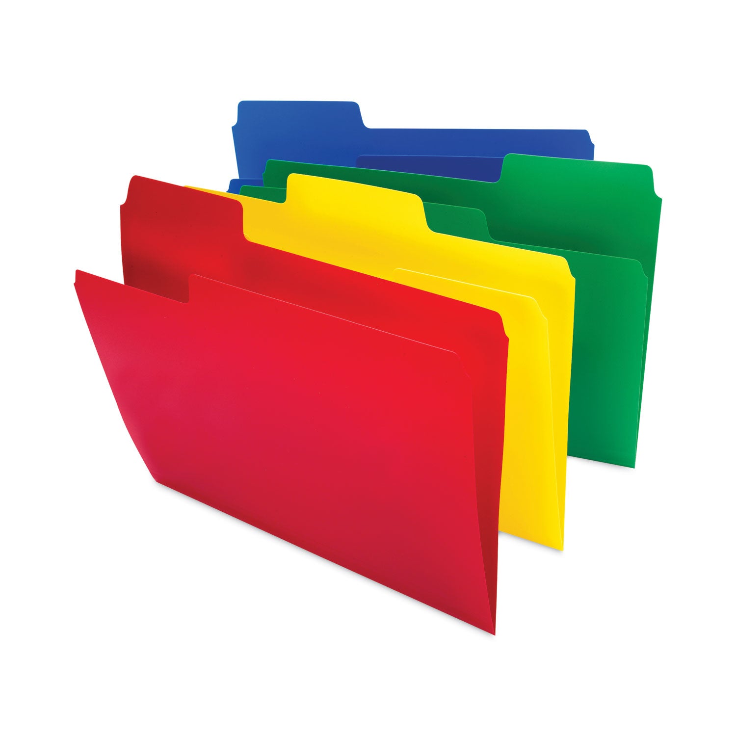 Smead™ SuperTab Top Tab File Folders, 1/3-Cut Tabs: Assorted, Letter Size, 0.75" Expansion, Polypropylene, 12/Pack