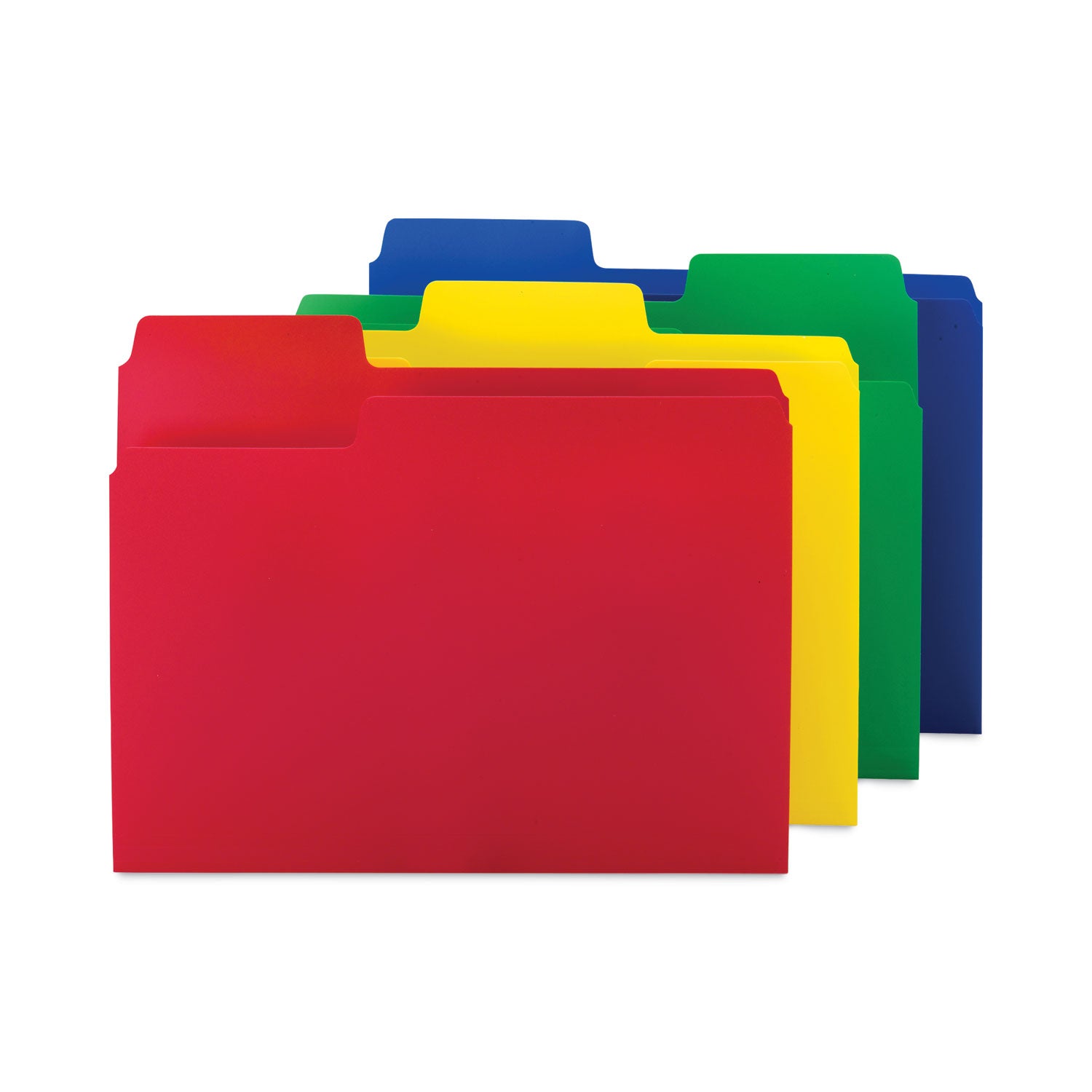 Smead™ SuperTab Top Tab File Folders, 1/3-Cut Tabs: Assorted, Letter Size, 0.75" Expansion, Polypropylene, 12/Pack