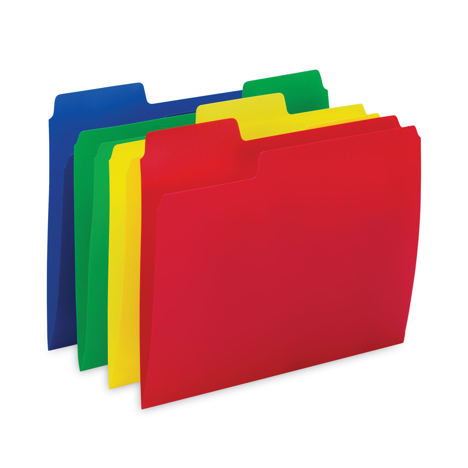 Smead™ SuperTab Top Tab File Folders, 1/3-Cut Tabs: Assorted, Letter Size, 0.75" Expansion, Polypropylene, 12/Pack