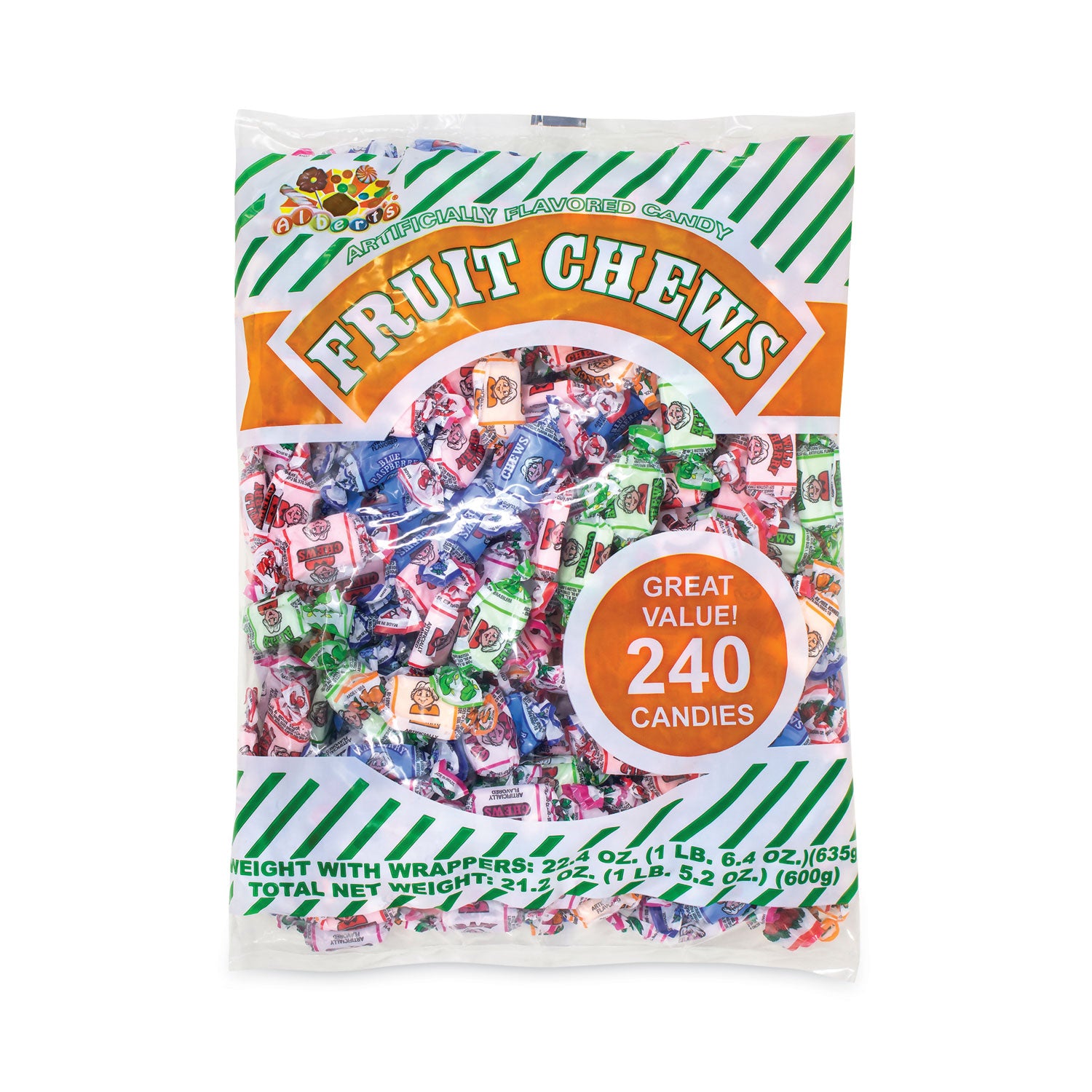 Albert's® Assorted Fruit Chews, 1.5 lb Bag, Approx. 240 Pieces