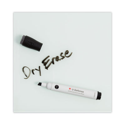 U-Defense Antimicrobial Dry-Erase Markers, Broad Chisel Tip, Black, 12/Pack Flipcost Flipcost