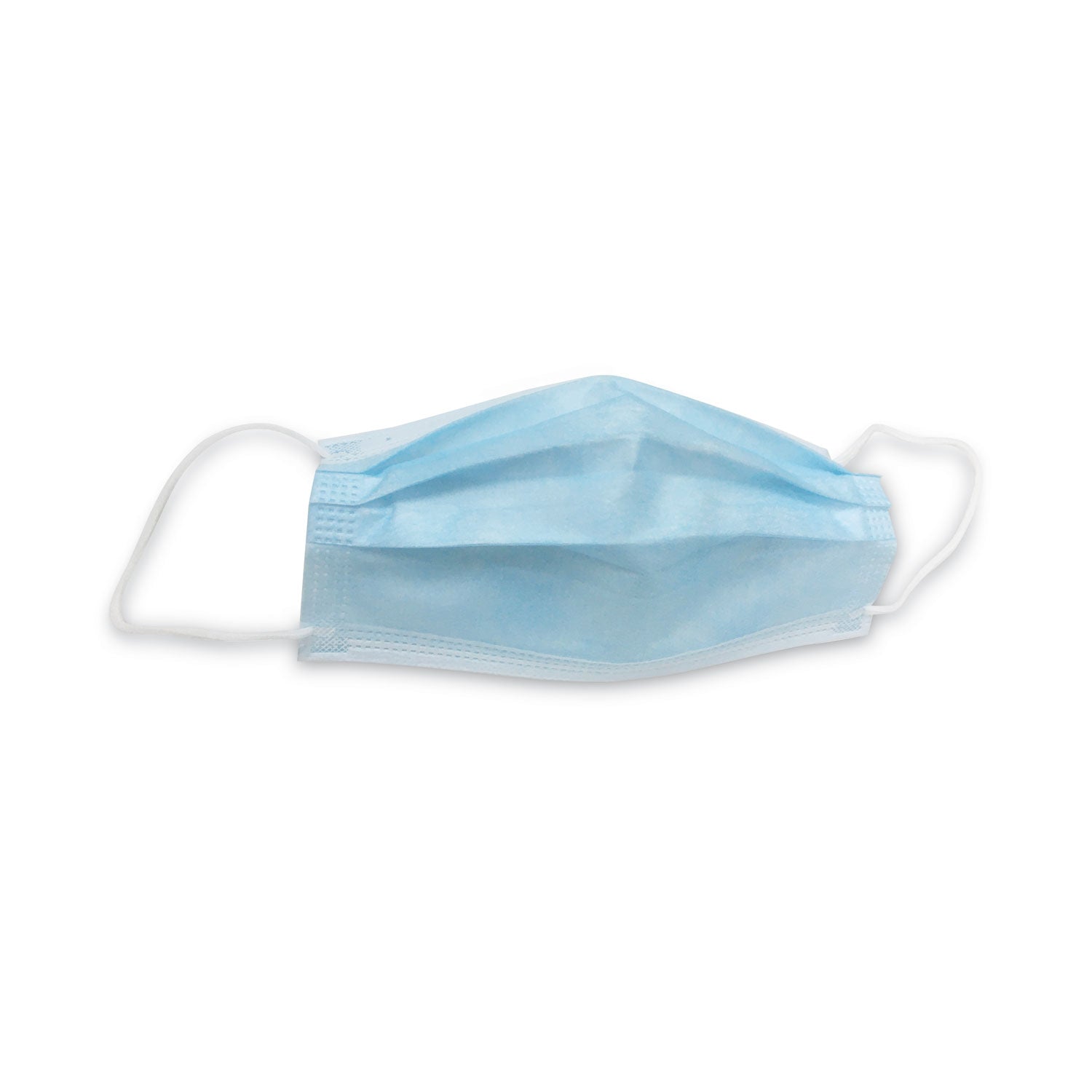 GN1 Three-Ply General Use Face Mask, Blue/White, 2,500/Carton