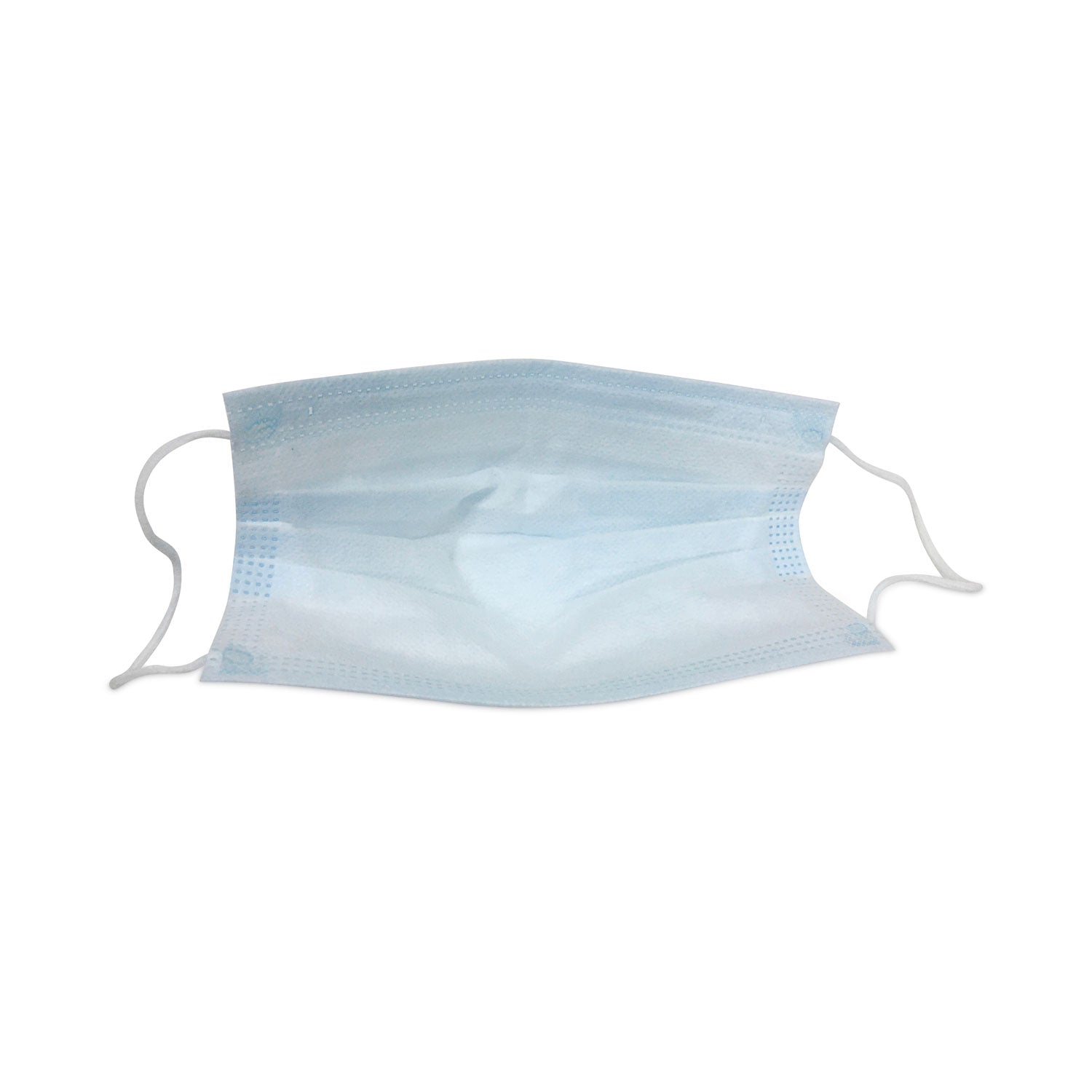 GN1 Three-Ply General Use Face Mask, Blue/White, 2,500/Carton