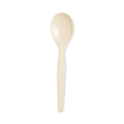 SmartStock Plastic Cutlery Refill, Soup Spoon, 6", Series-O Mediumweight, Beige, 40/Pack, 24 Packs/Carton Flipcost Flipcost
