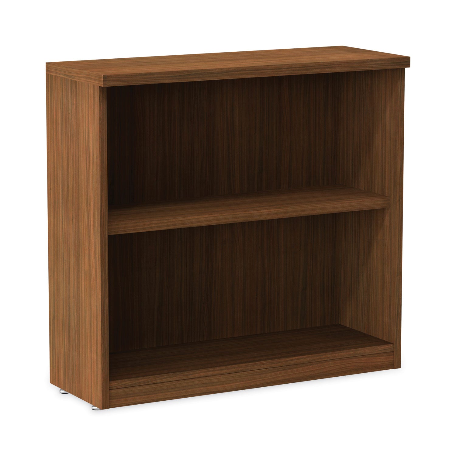 Alera Valencia Series Bookcase,Two-Shelf, 31.75w x 14d x 29.5h, Modern Walnut