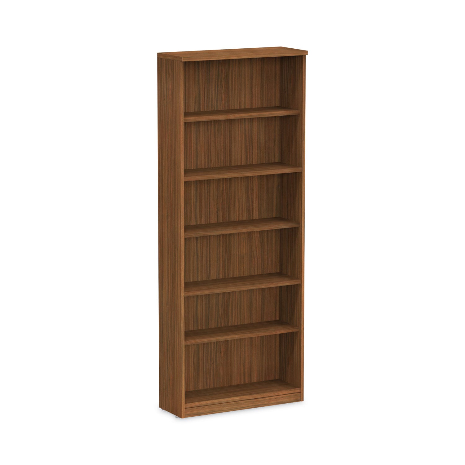 Alera Valencia Series Bookcase, Six-Shelf, 31.75w x 14d x 80.25h, Modern Walnut