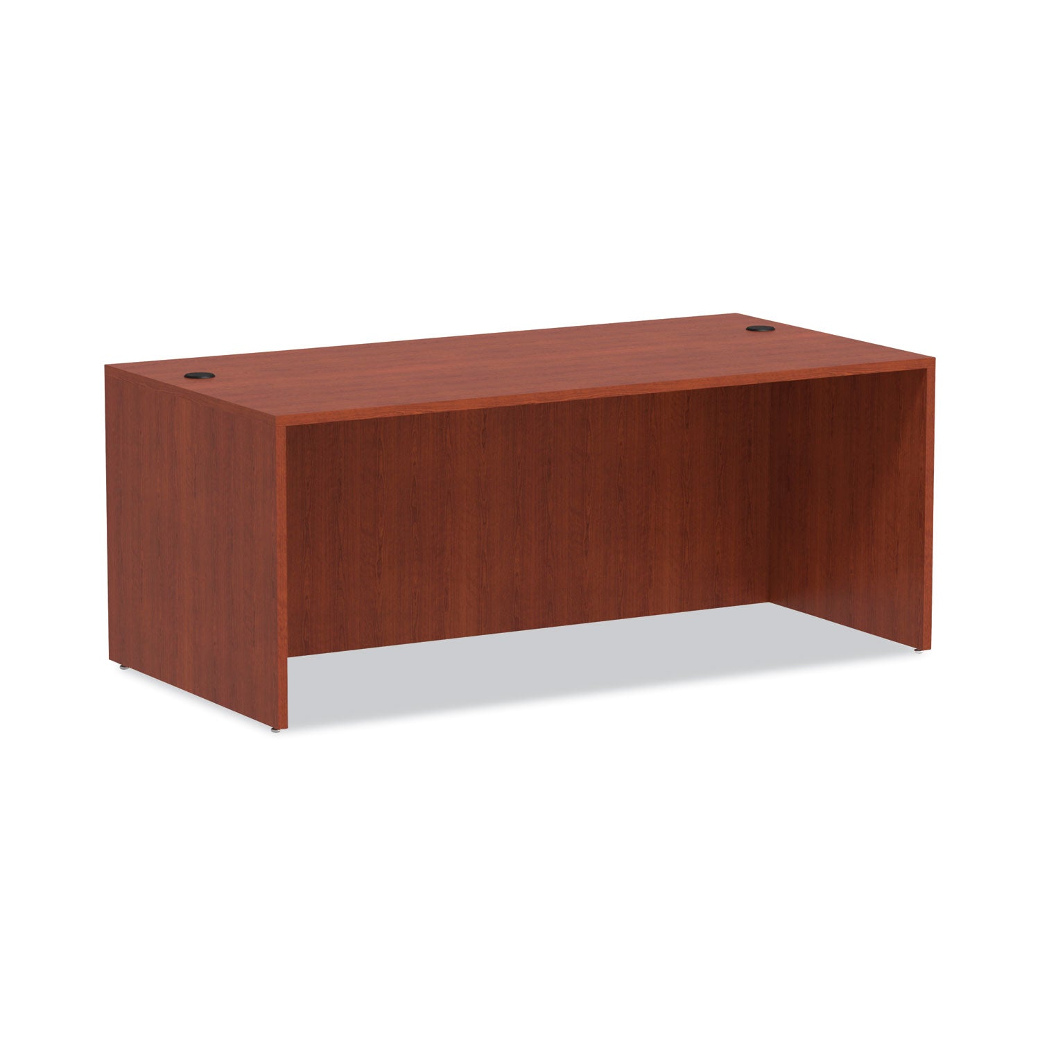 Alera Valencia Series Straight Front Desk Shell, 71" x 35.5" x 29.63", Medium Cherry