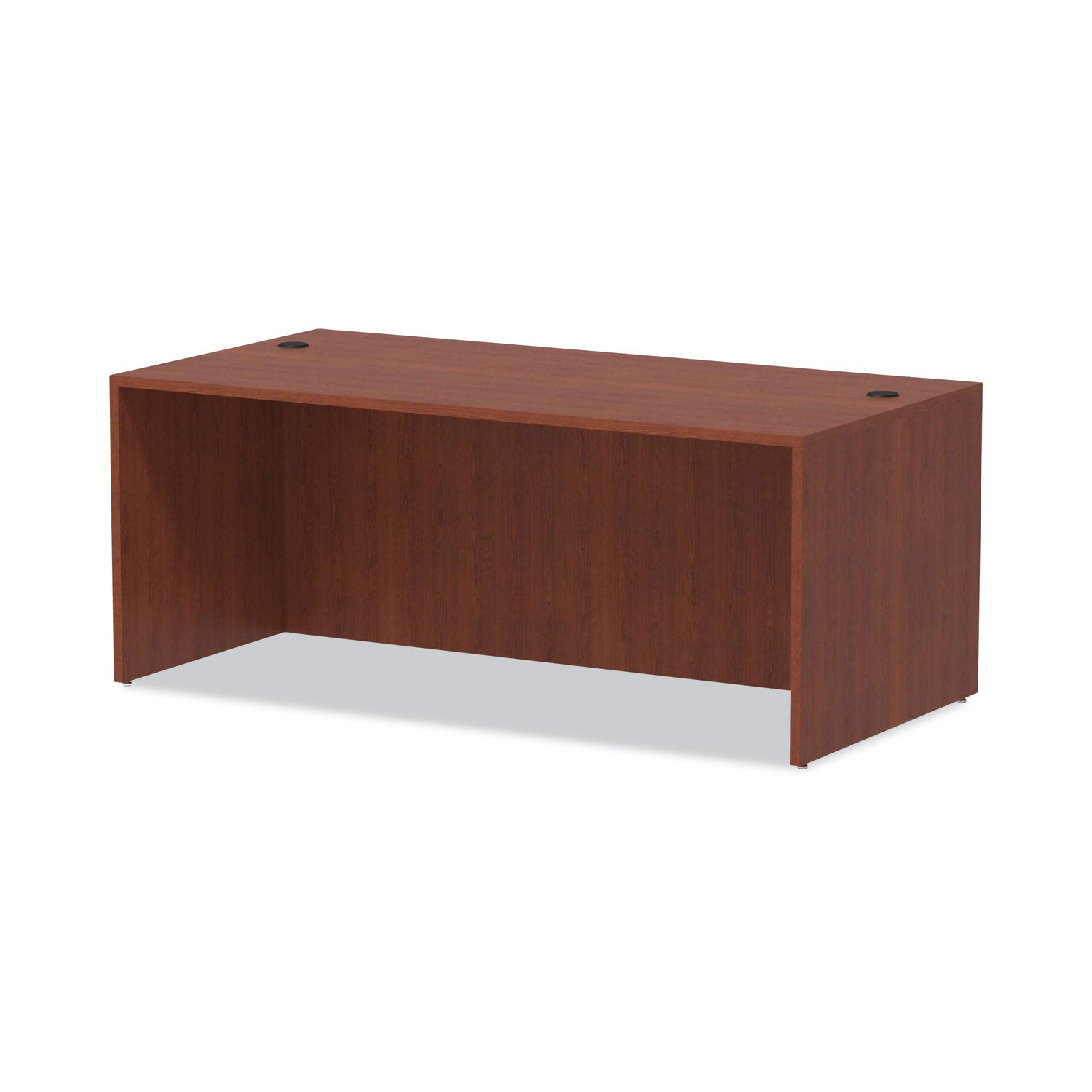 Alera® Alera Valencia Series Straight Front Desk Shell, 71" x 35.5" x 29.63", Medium Cherry