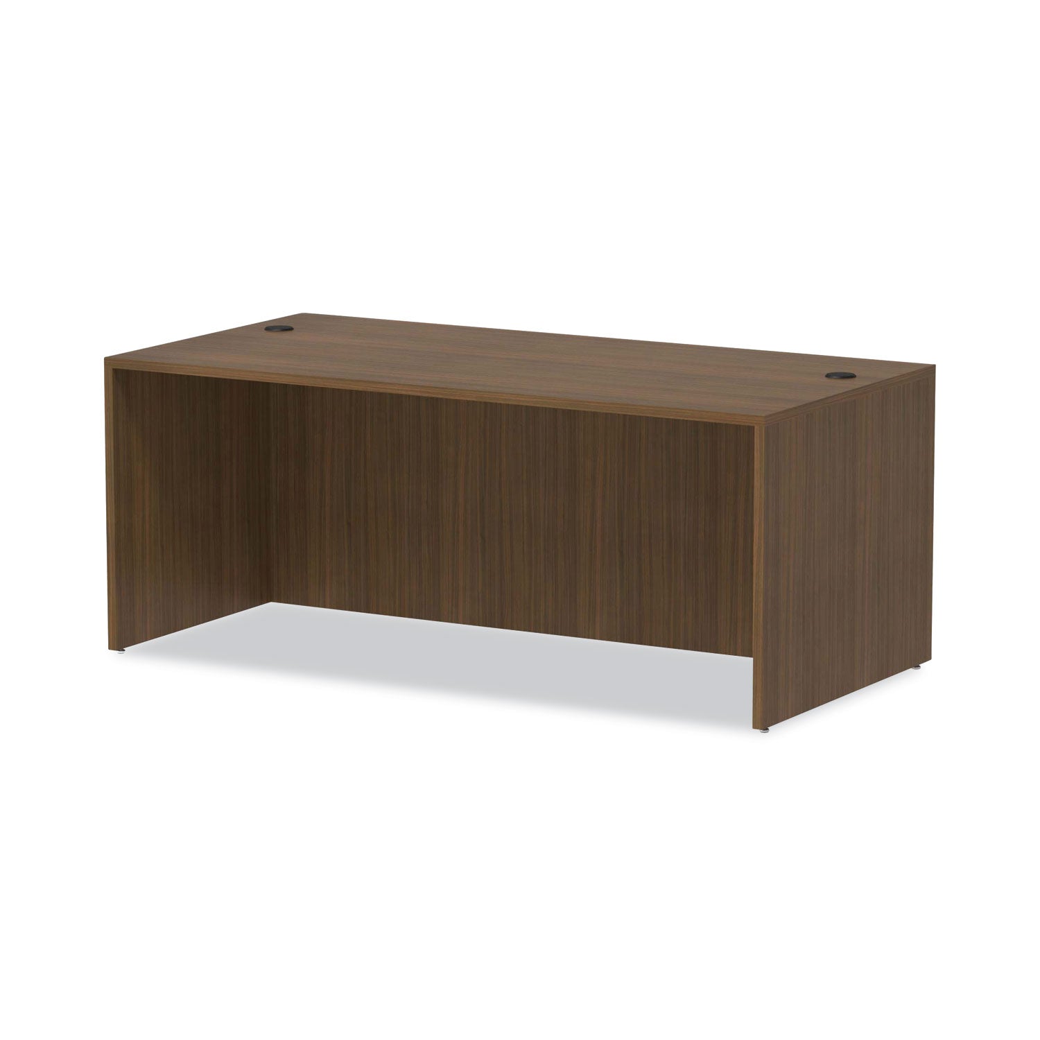 Alera® Alera Valencia Series Straight Front Desk Shell, 71" x 35.5" x 29.63", Modern Walnut