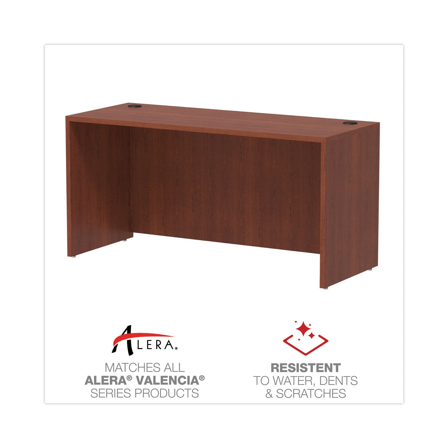 Alera® Alera Valencia Series Credenza Shell, 59.13w x 23.63d x 29.5h, Medium Cherry