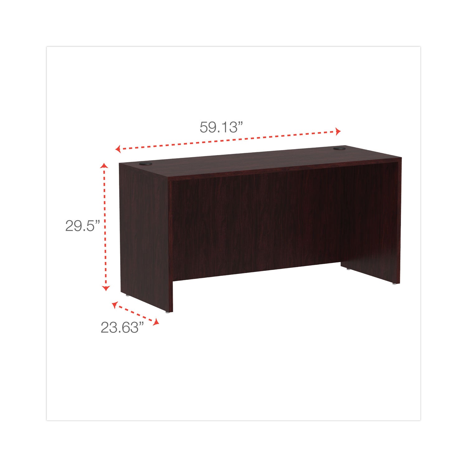 Alera® Alera Valencia Series Credenza Shell, 59.13w x 23.63d x 29.5h, Mahogany