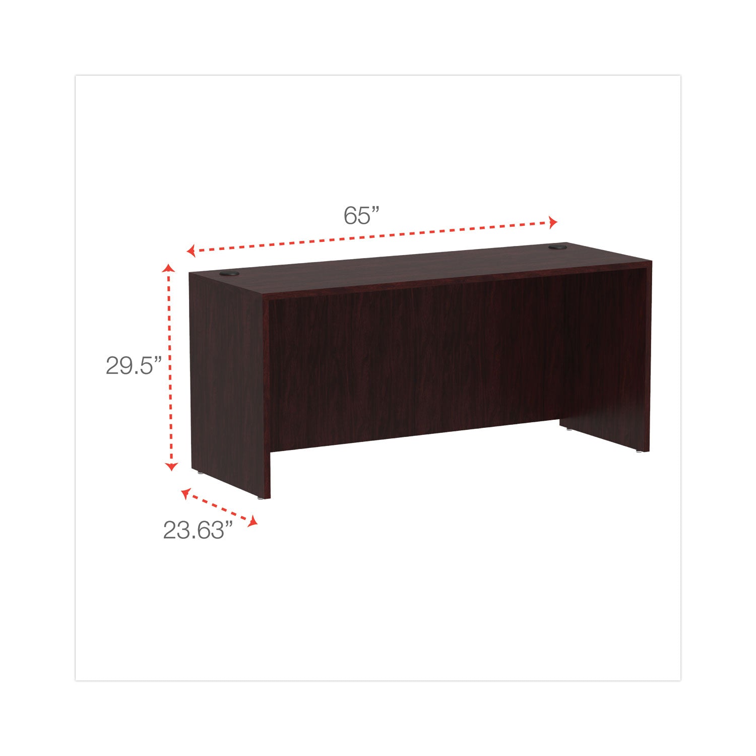 Alera® Alera Valencia Series Credenza Shells, 65w x 23.6d x 29.5h, Mahogany