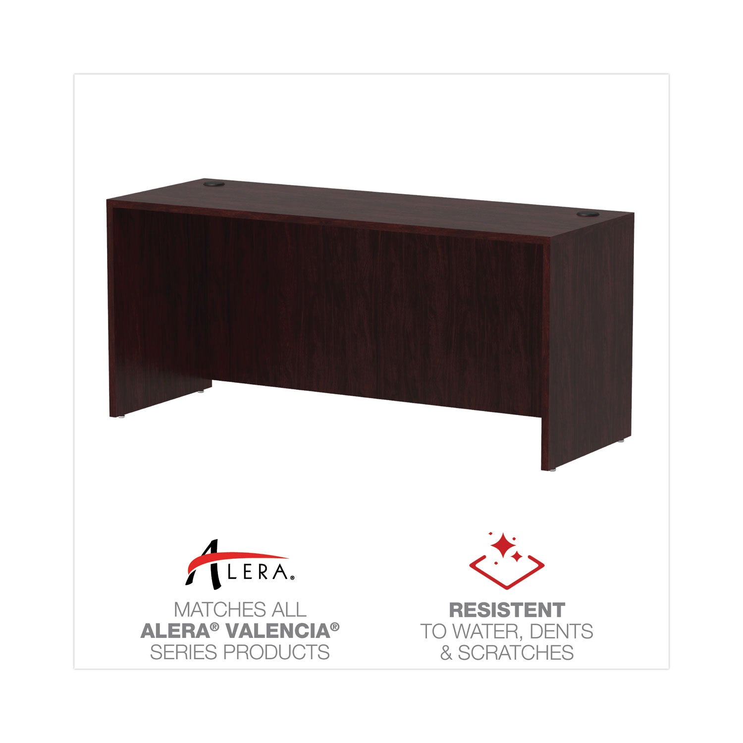 Alera® Alera Valencia Series Credenza Shells, 65w x 23.6d x 29.5h, Mahogany