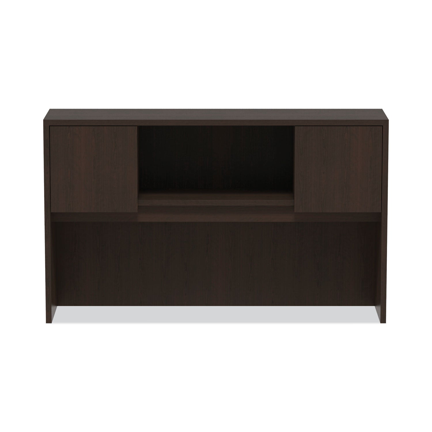 Alera® Alera Valencia Series Hutch with Doors, 4 Compartments, 58.88w x 15d x 35.38h, Espresso