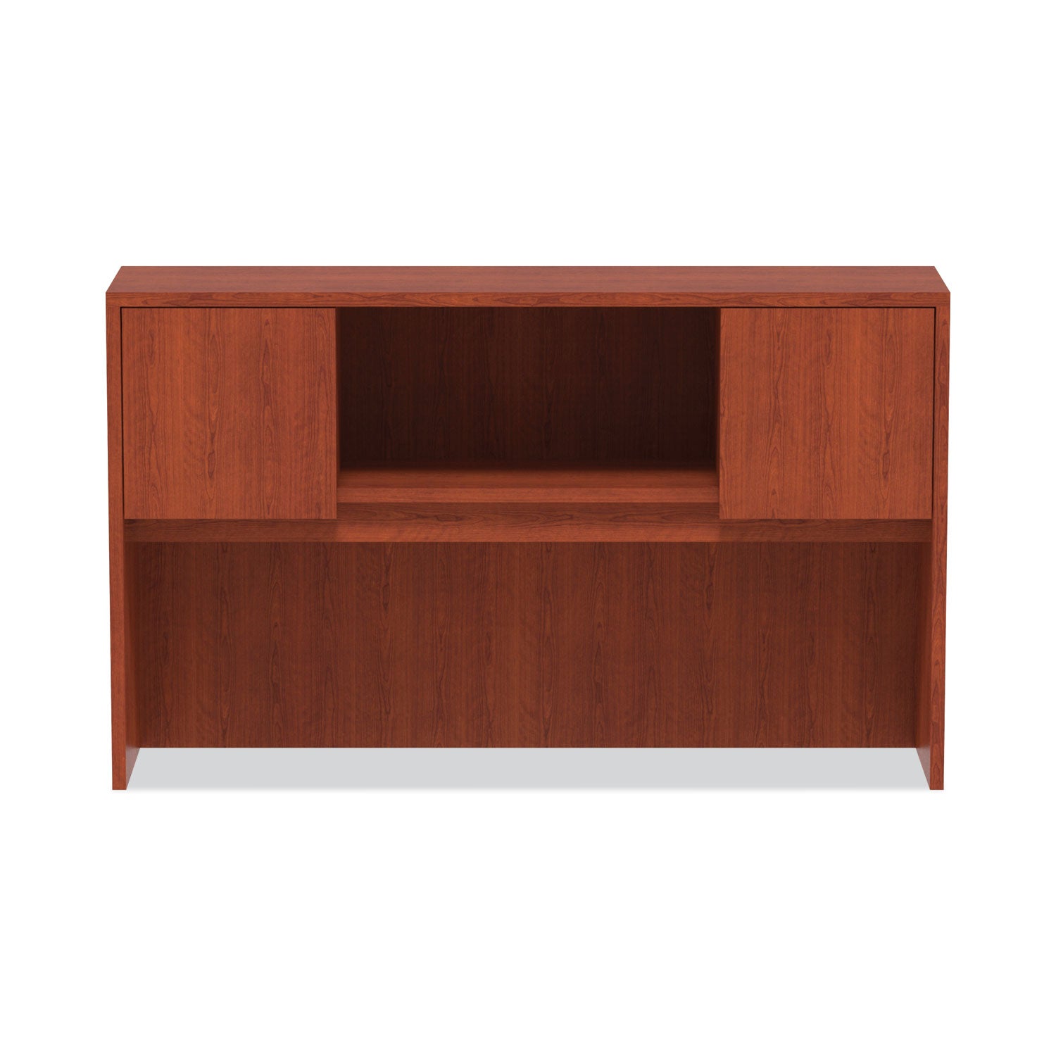 Alera® Alera Valencia Series Hutch with Doors, 4 Compartments, 58.88w x 15d x 35.38h, Medium Cherry