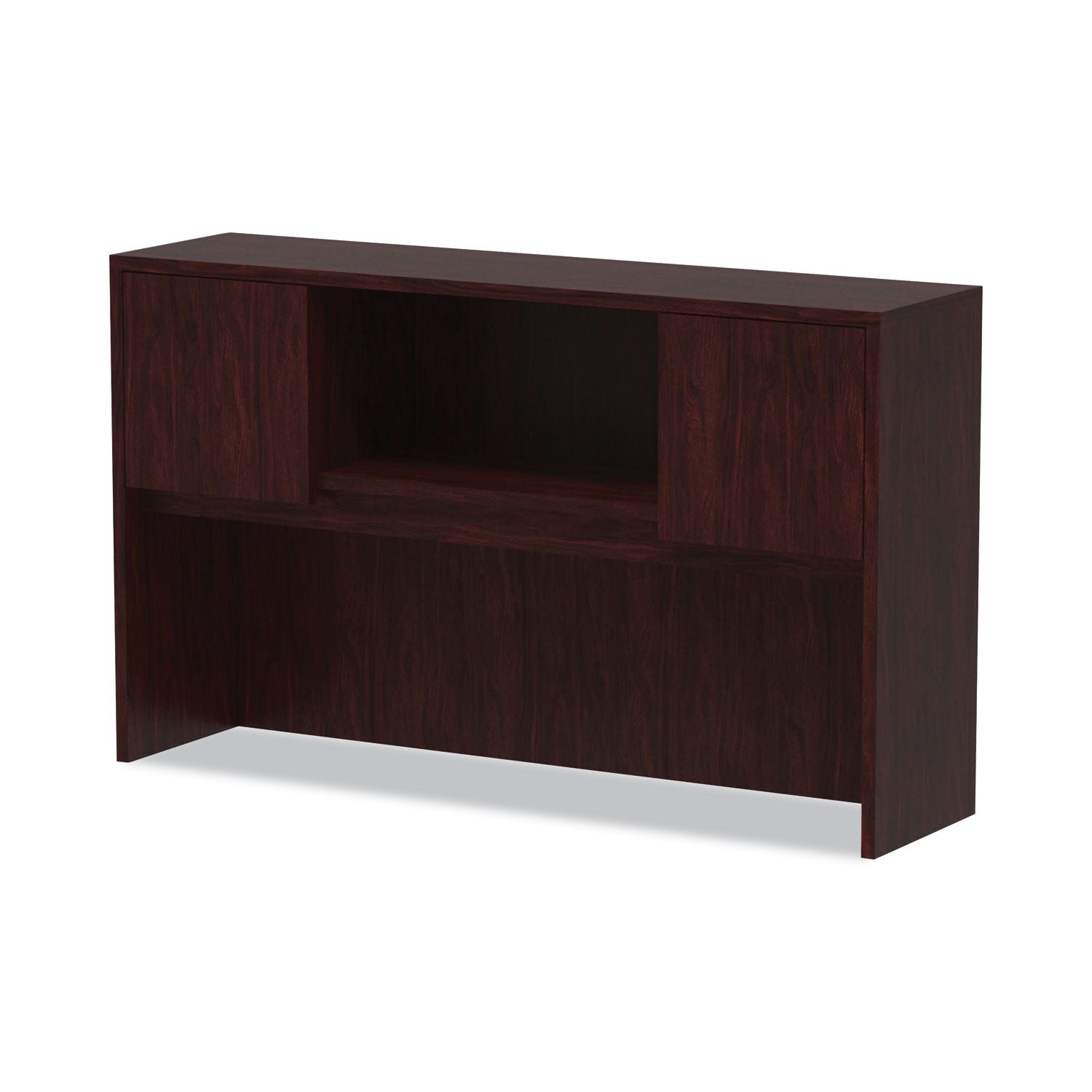 Alera® Alera Valencia Series Hutch with Doors, 4 Compartments, 58.88w x 15d x 35.38h, Mahogany