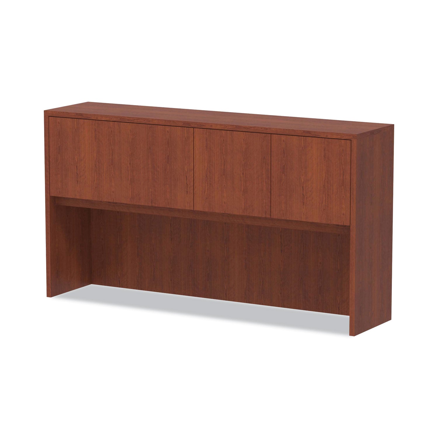 Alera® Alera Valencia Series Hutch with Doors, 4 Compartments, 64.75w x 154d x 35.38h, Medium Cherry