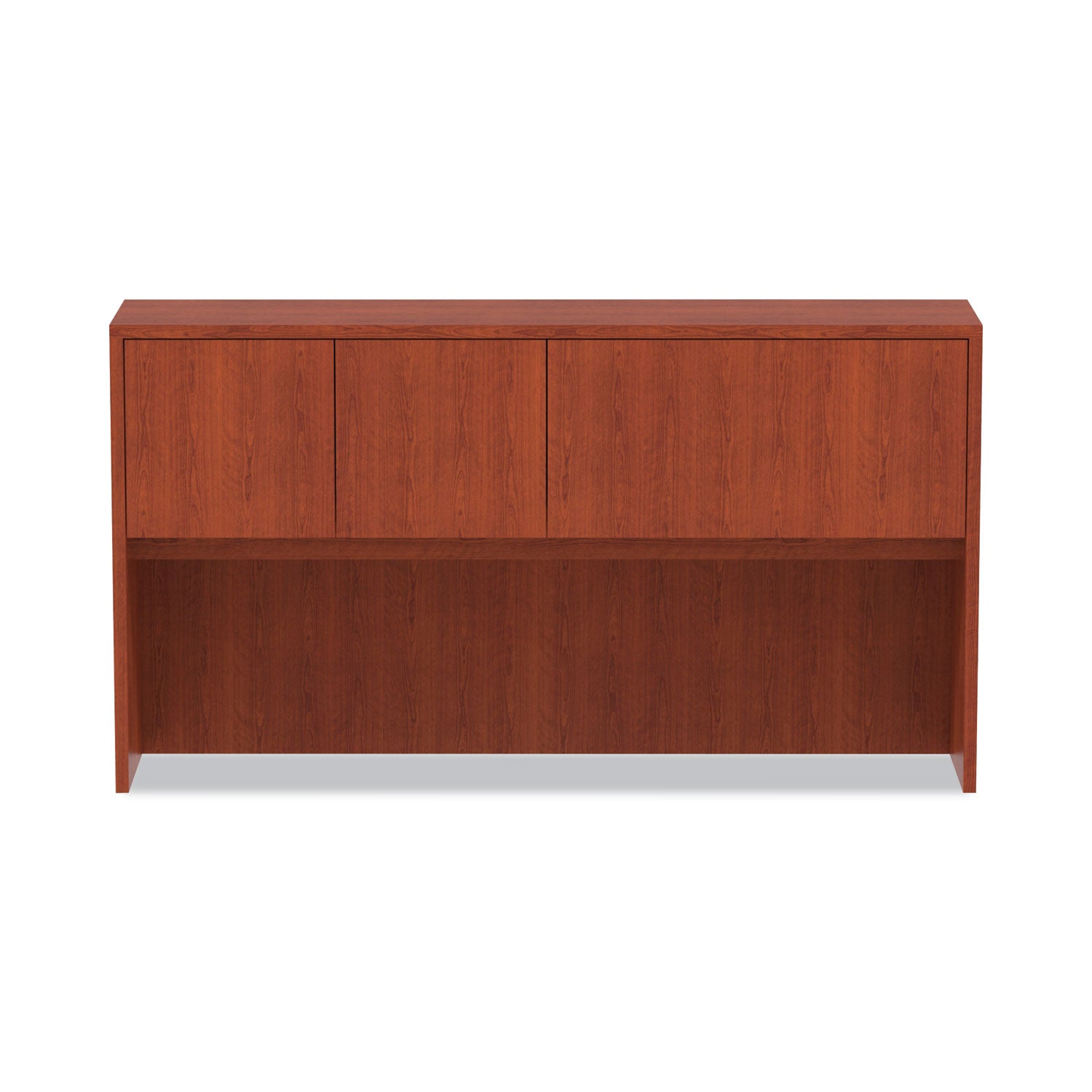 Alera® Alera Valencia Series Hutch with Doors, 4 Compartments, 64.75w x 154d x 35.38h, Medium Cherry