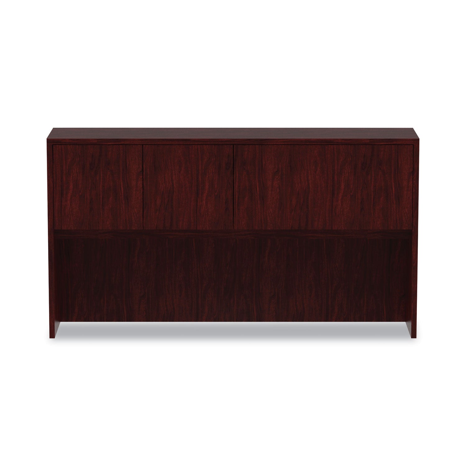 Alera® Alera Valencia Series Hutch with Doors, 4 Compartments, 64.75w x 15d x 35.38h, Mahogany