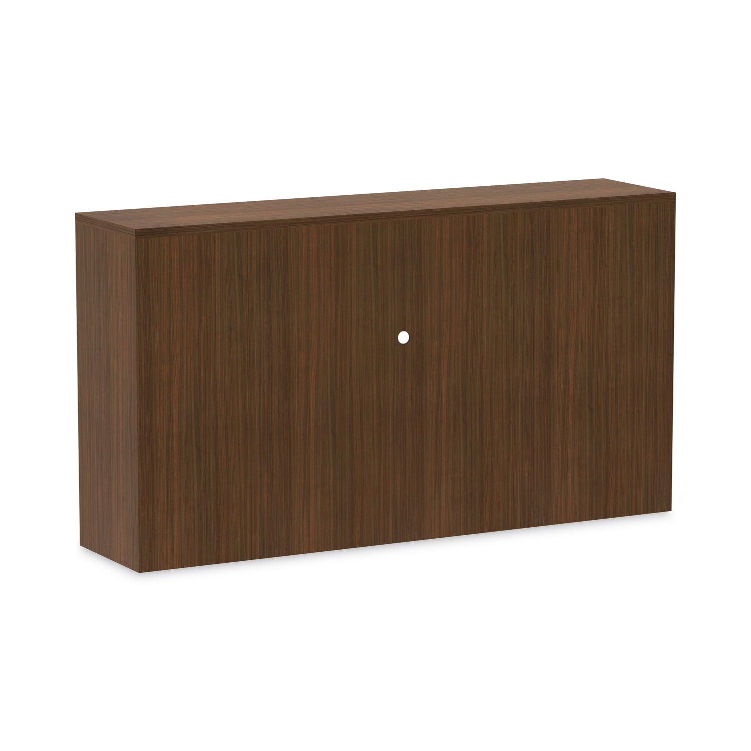 Alera® Alera Valencia Series Hutch with Doors, 4 Compartments, 64.75w x 15d x 35.38h, Modern Walnut