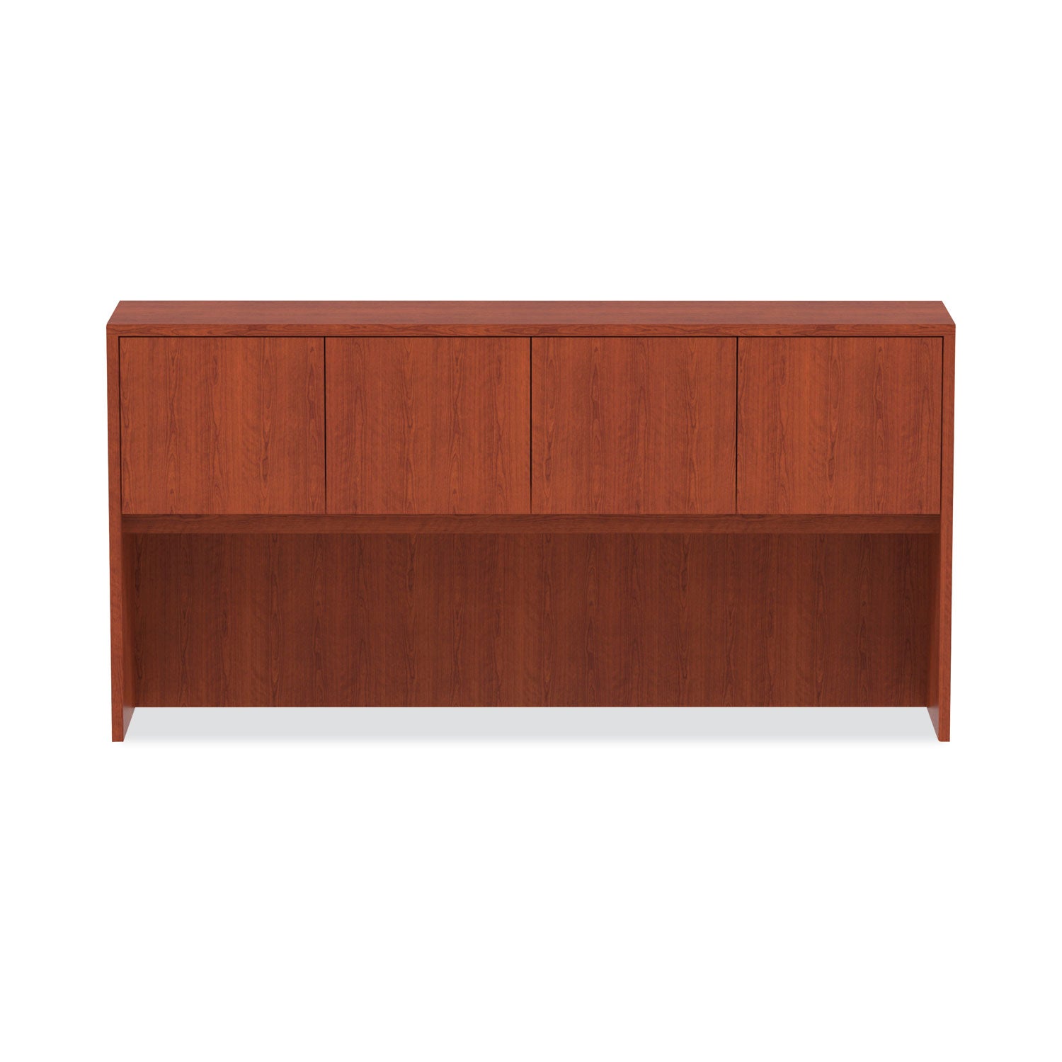 Alera® Alera Valencia Series Hutch with Doors, 4 Compartments, 70.63w x 15d x 35.38h, Medium Cherry