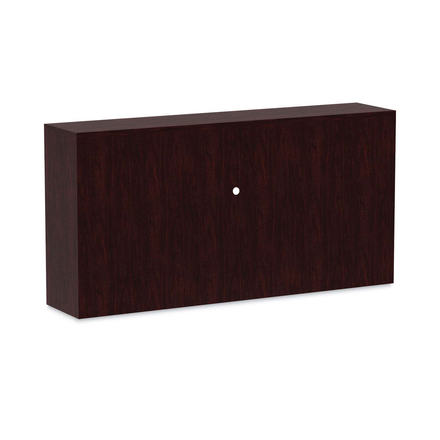 Alera® Alera Valencia Series Hutch with Doors, 4 Compartments, 70.63w x 15d x 35.38h, Mahogany