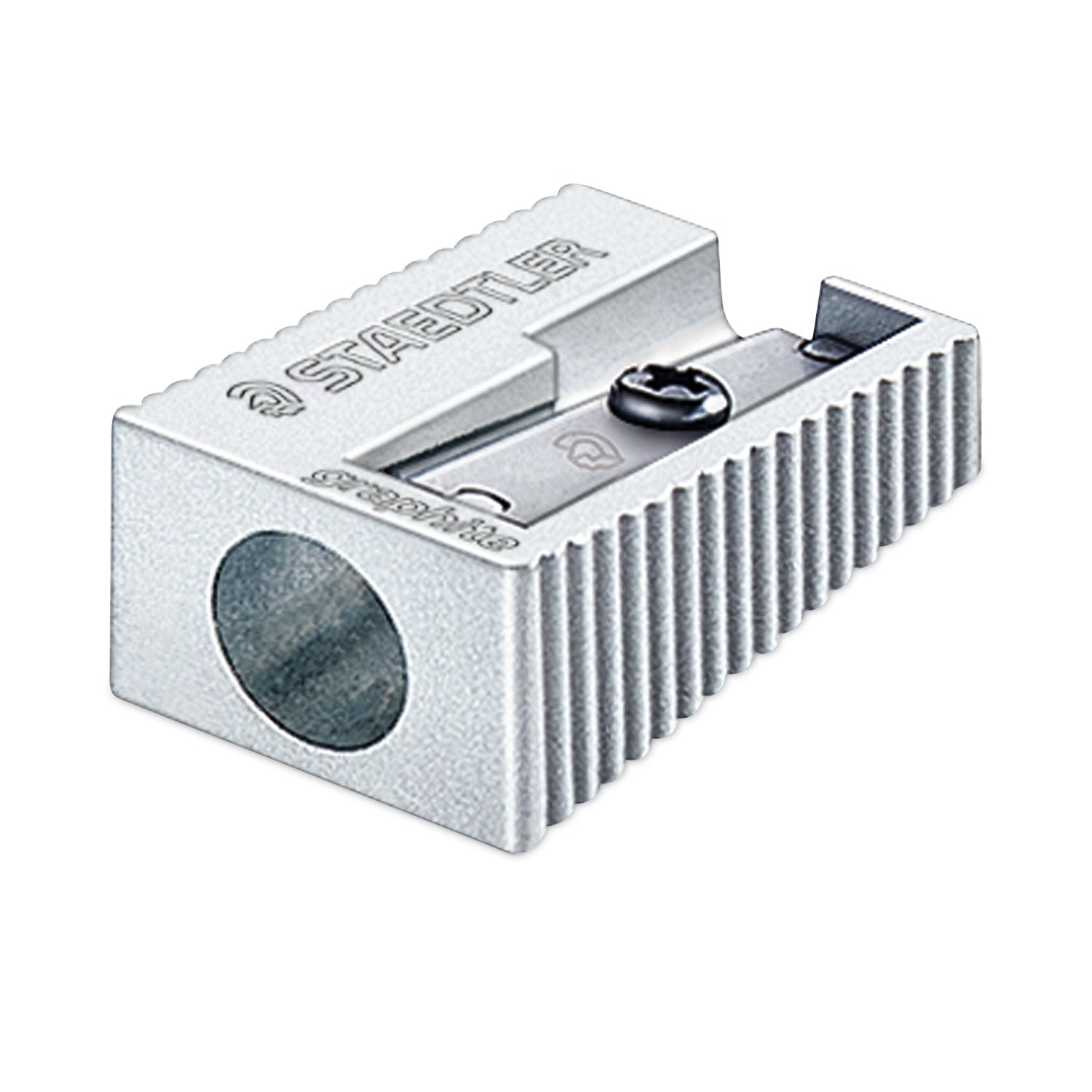 Staedtler® Handheld Metal Pencil Sharpener, 1.13 x 0.63 x 0.5, Silver, 4/Pack