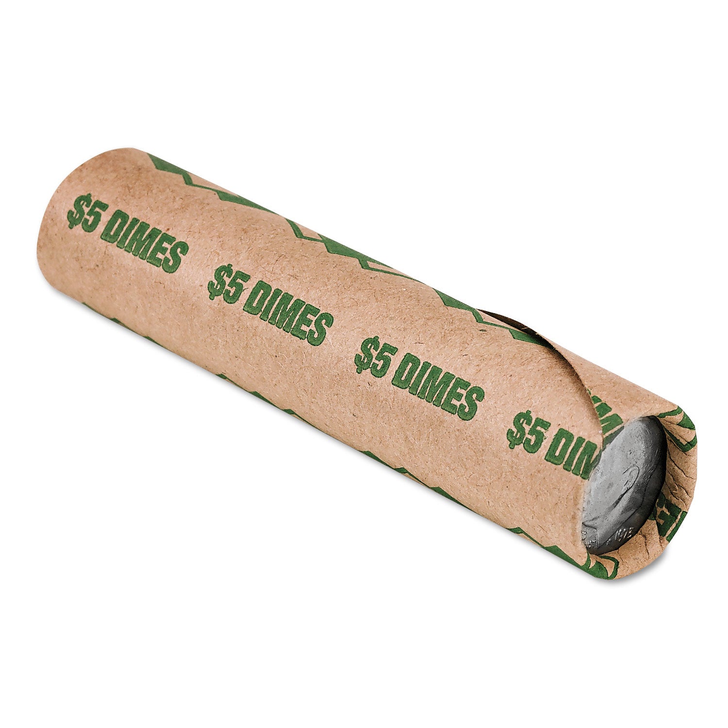 Iconex™ Preformed Tubular Coin Wrappers, Dimes, $5, 1,000 Wrappers/Box