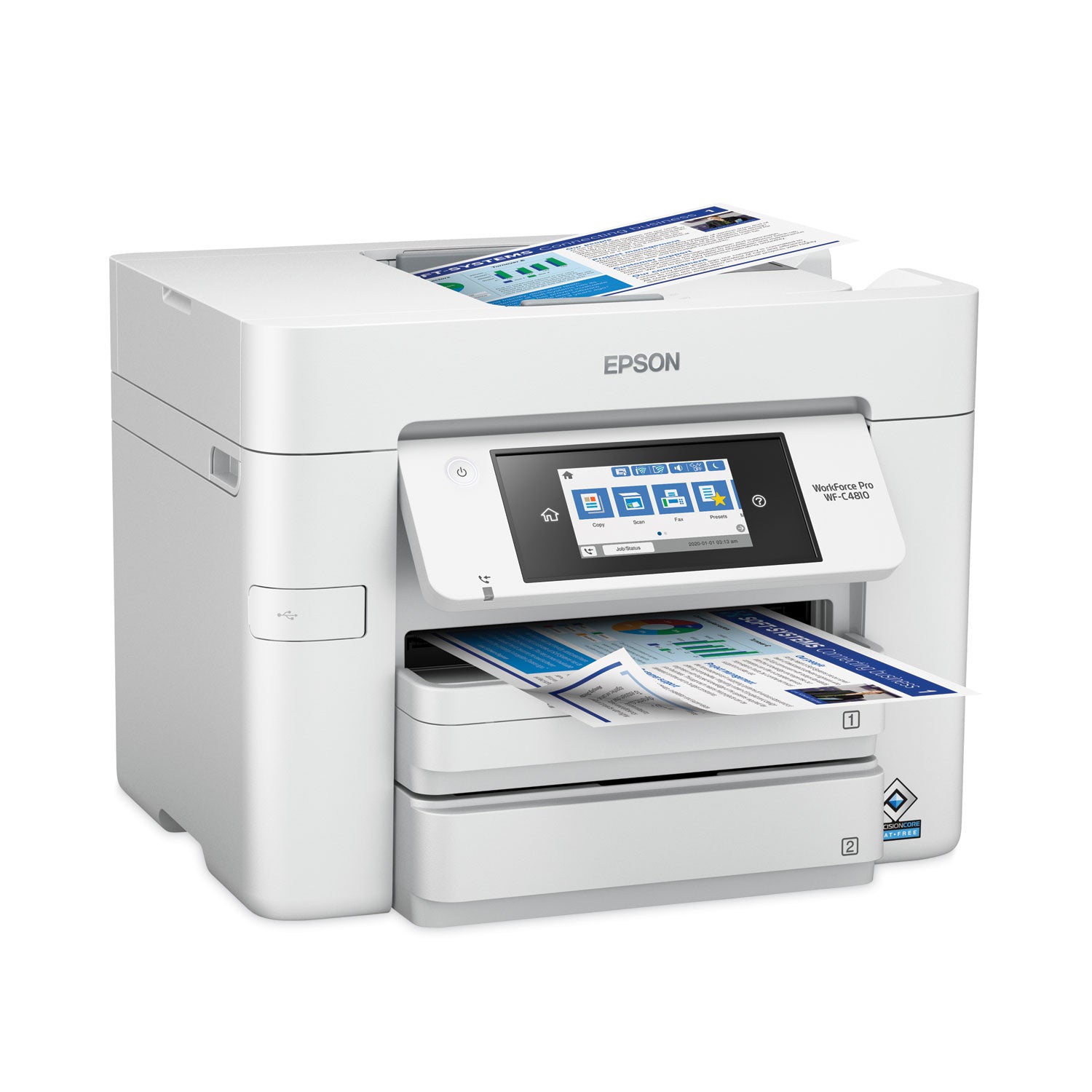 Epson® WorkForce Pro WF-C4810 Color Multifunction Printer, Copy/Fax/Print/Scan