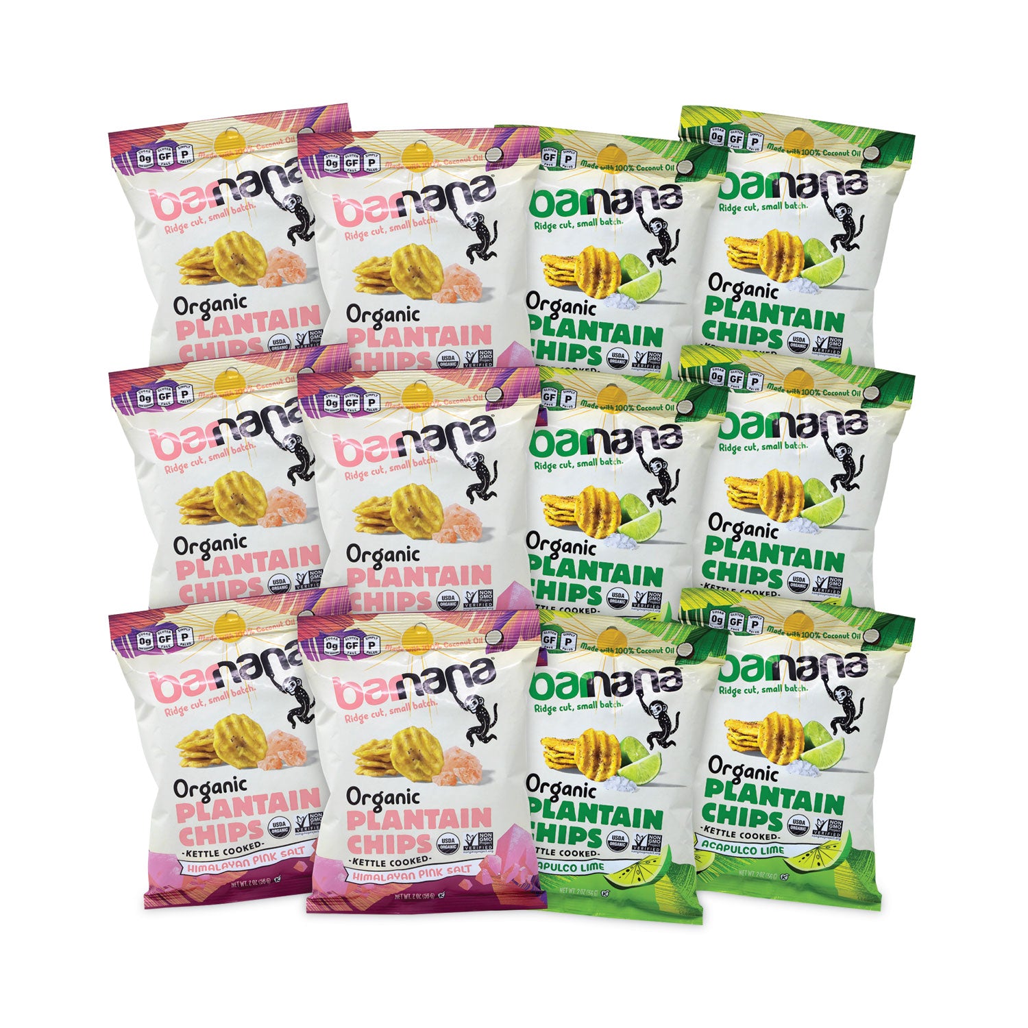 Barnana® Plantain Chip Variety Pack, 2 oz Bag, 12/Pack