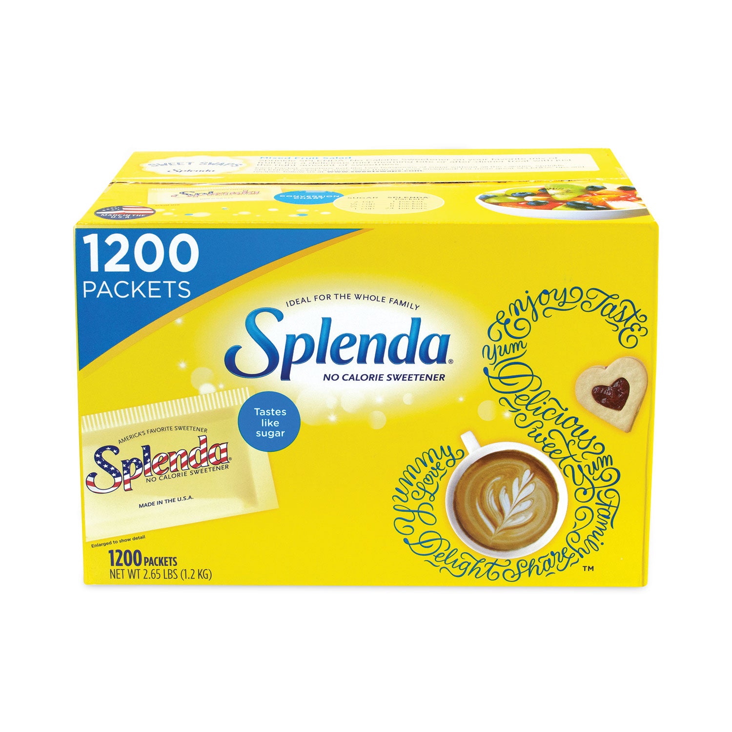 Splenda® No Calorie Sweetener Packets, 1 g, 1,200/Carton